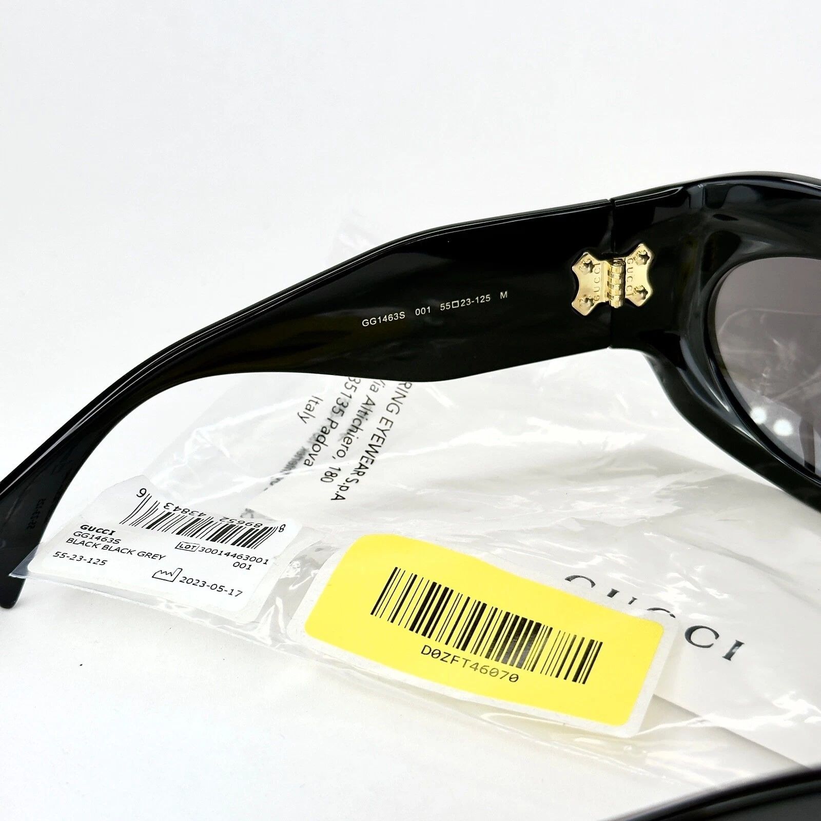 Gucci GUCCI 1463 Black Bold Oversized Mask Gg1463S 001 Sunglasses Size ONE SIZE - 2 Thumbnail