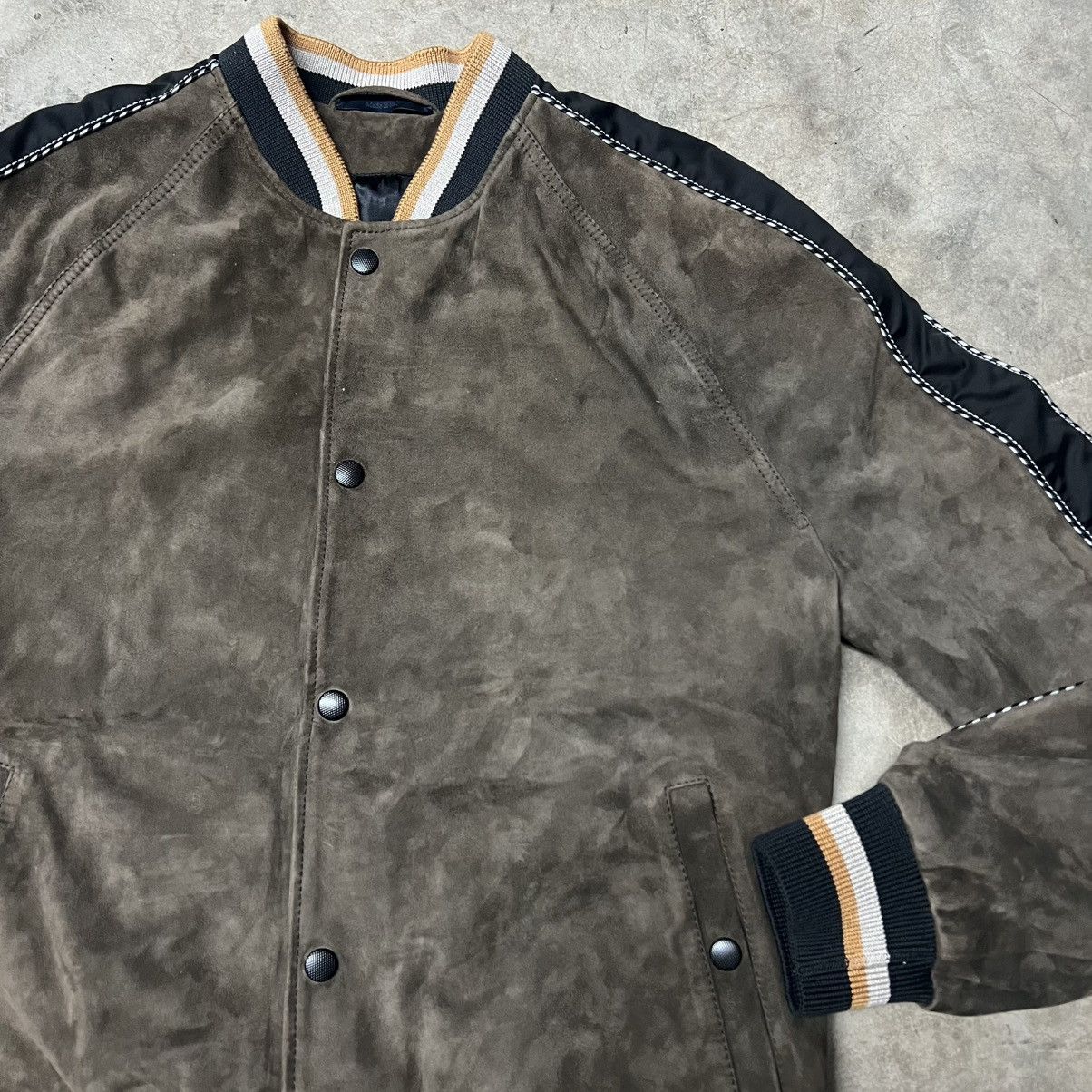 Designer × Lanvin Jeanne Lanvin Women’s Designer Lamb Leather Bomber Jacket Size L / US 10 / IT 46 - 1 Thumbnail