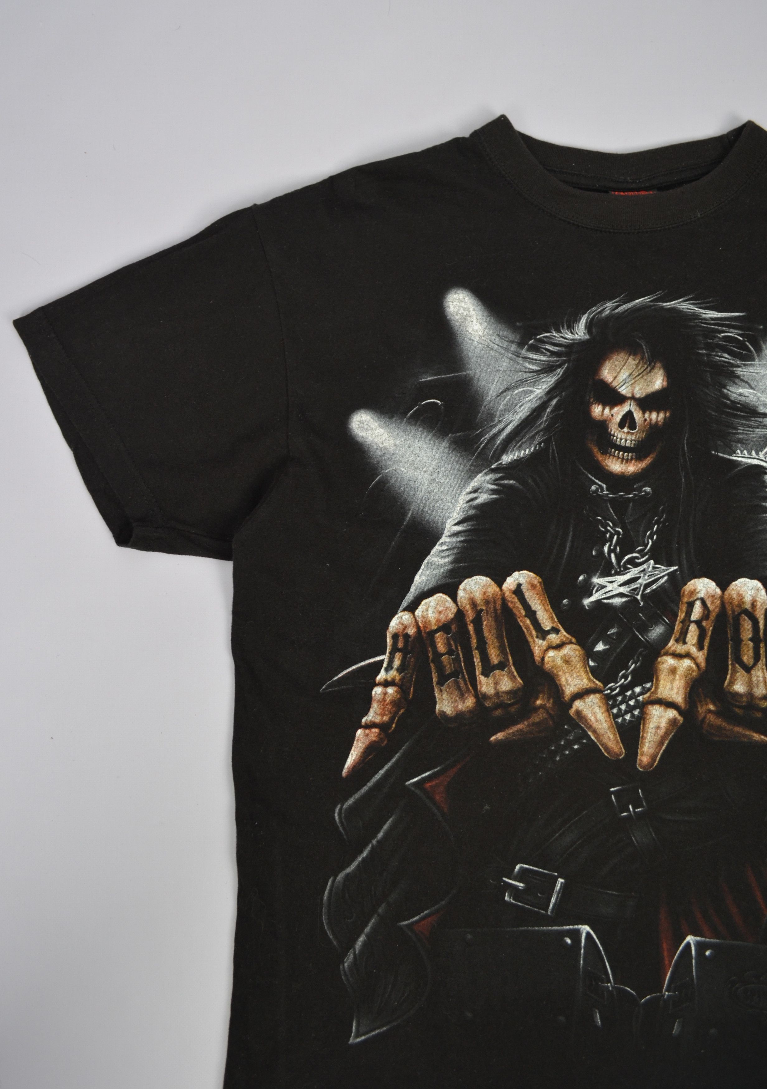 Vintage Spiral Hell Rock Skull Print t-shirt Size XL Vintage Size US XL / EU 56 / 4 - 2 Thumbnail
