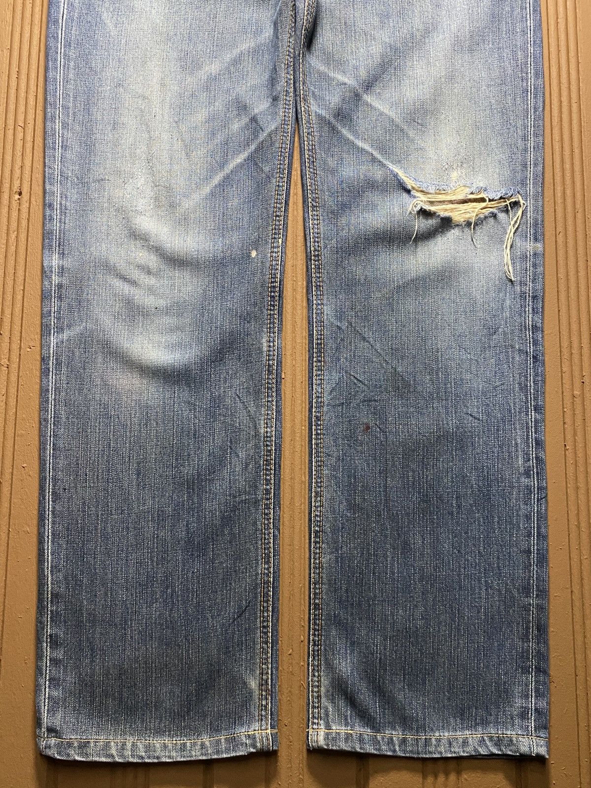 Japanese Brand Vintage Edwin 503 Premium Japan Distressed Loose Jeans Size US 32 / EU 48 - 5 Thumbnail