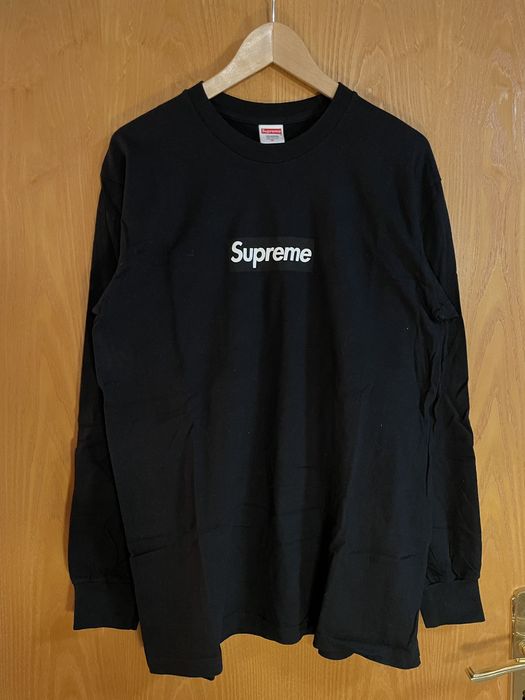 Supreme Box Logo L/S Tee Black - Tシャツ/カットソー(七分/長袖)