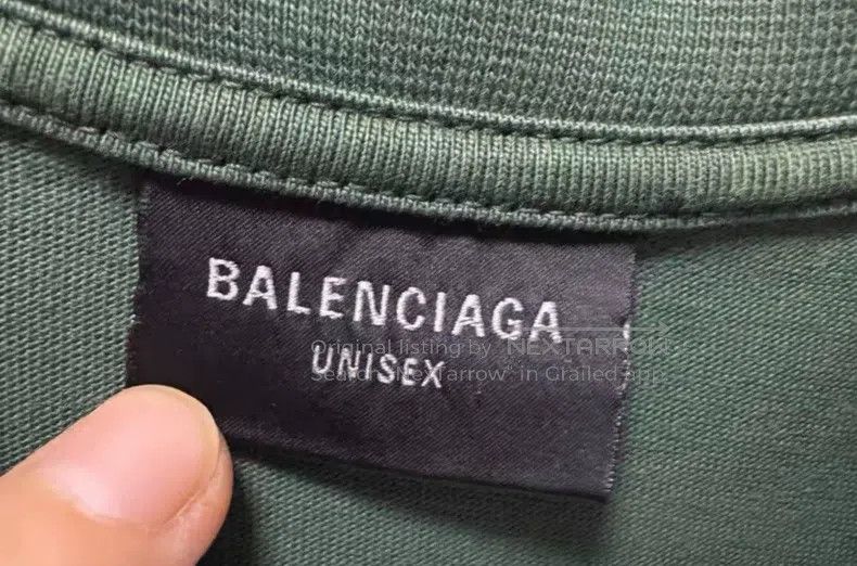 Balenciaga Balenciaga Green tape destruction distressed round neck lo Size US L / EU 52-54 / 3 - 3 Thumbnail