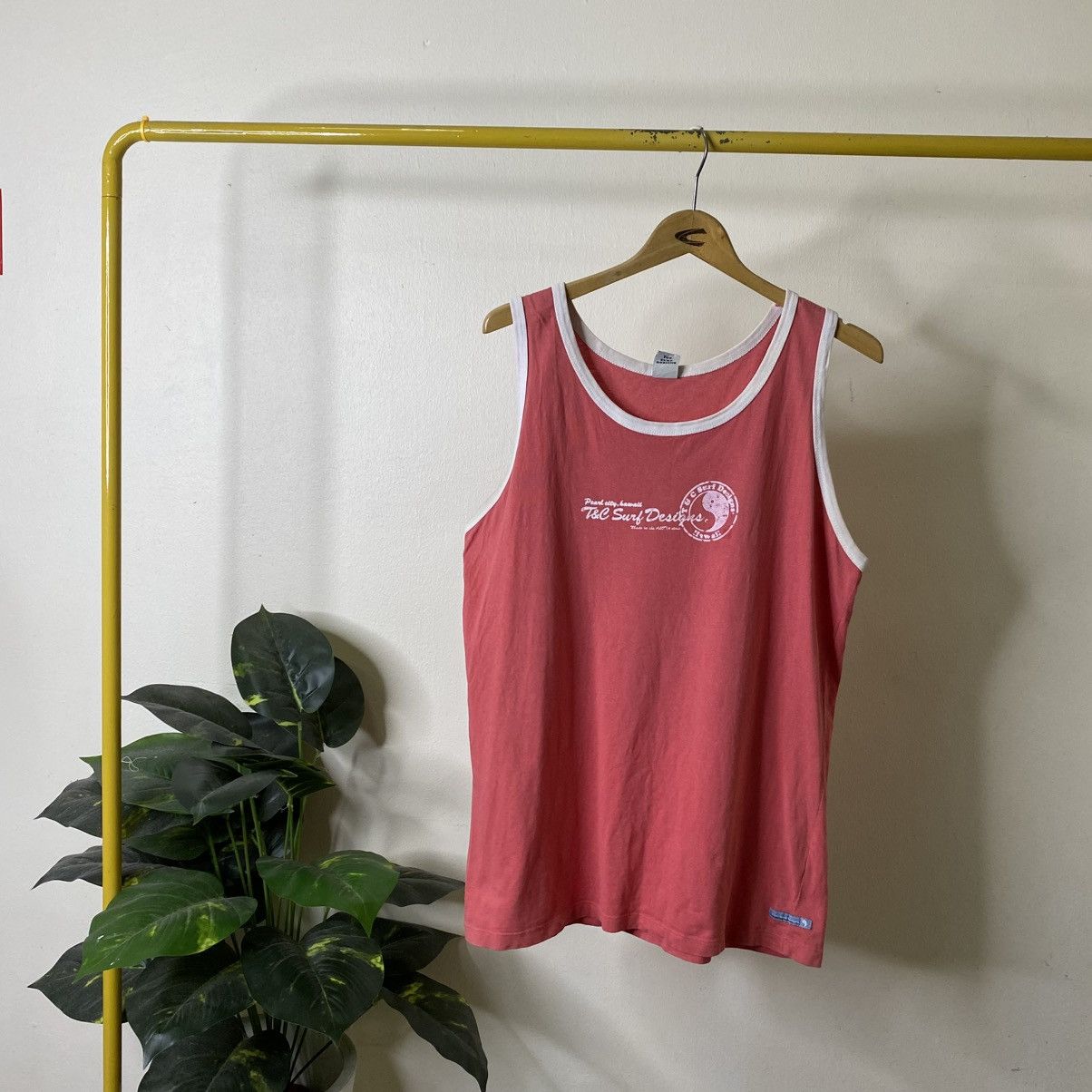Vintage Y2K T&C Surf Ying Yang Logo Surfing Tank Top Size US M / EU 48-50 / 2 - 7 Thumbnail