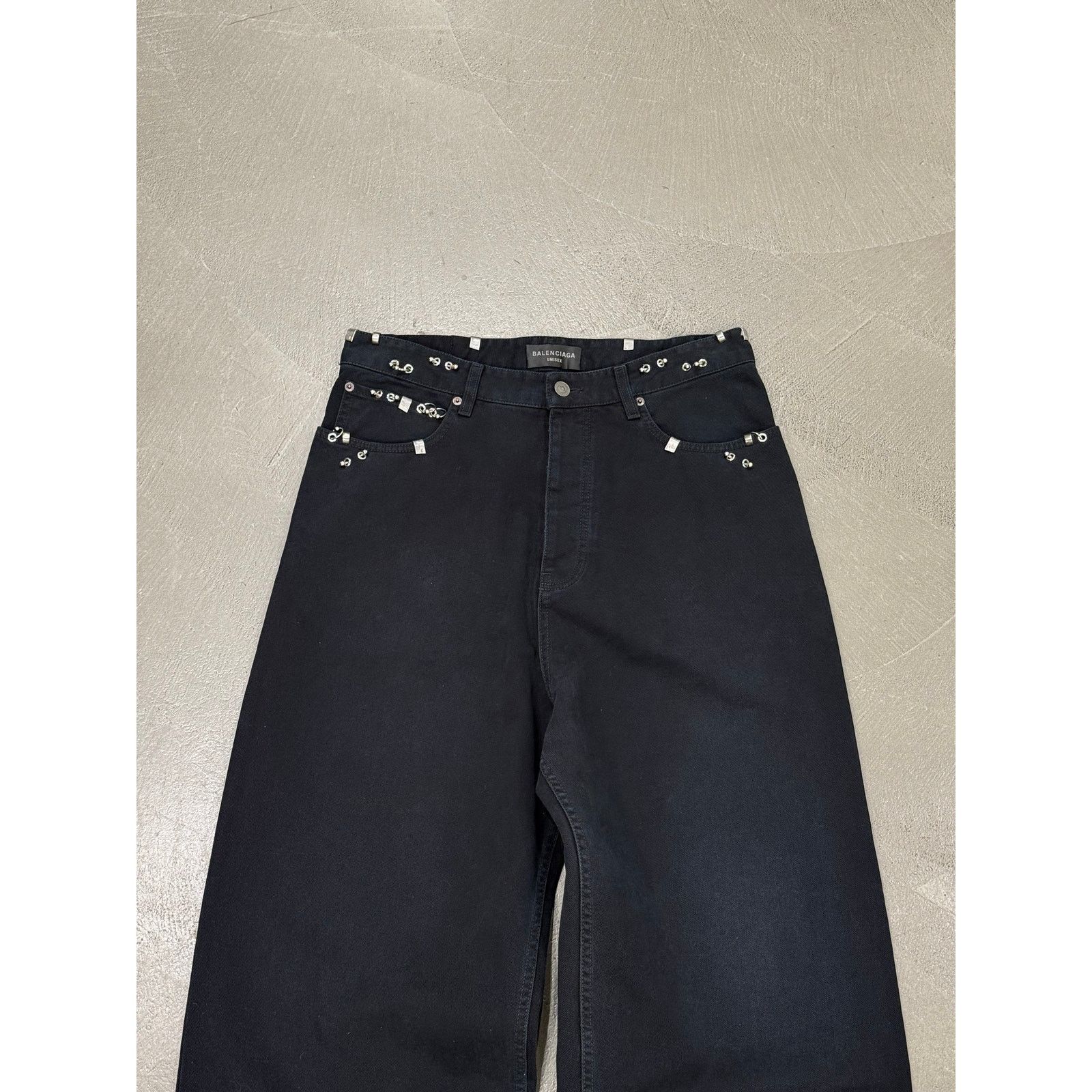 Balenciaga S/S2024 Balenciaga pierced wide-leg jeans Size US 34 / EU 50 - 5 Thumbnail