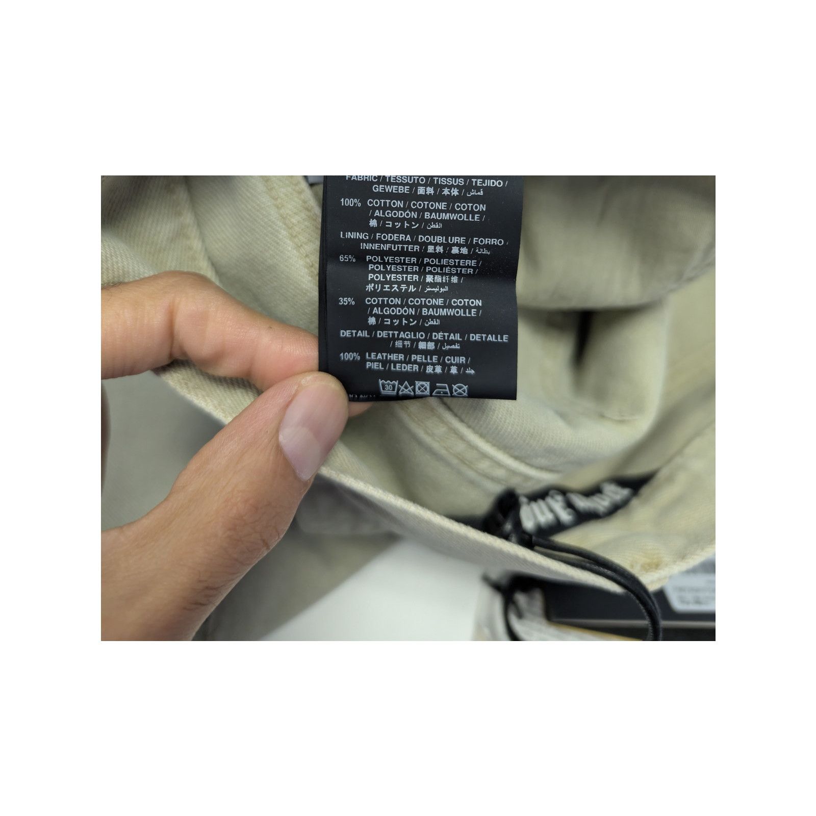 Palm Angels o1rshd1 Bull Logo Patch 5 Pockets Denim Pants in Light Beige Size US 29 - 17 Thumbnail
