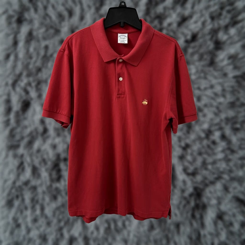 Brooks Brothers Brooks Brothers Performance Polo Shirt Mens L Red Slim Fit 100% Cotton S/S Golf Casual Brand Logo Shirt Size US L / EU 52-54 / 3 - 1 Thumbnail