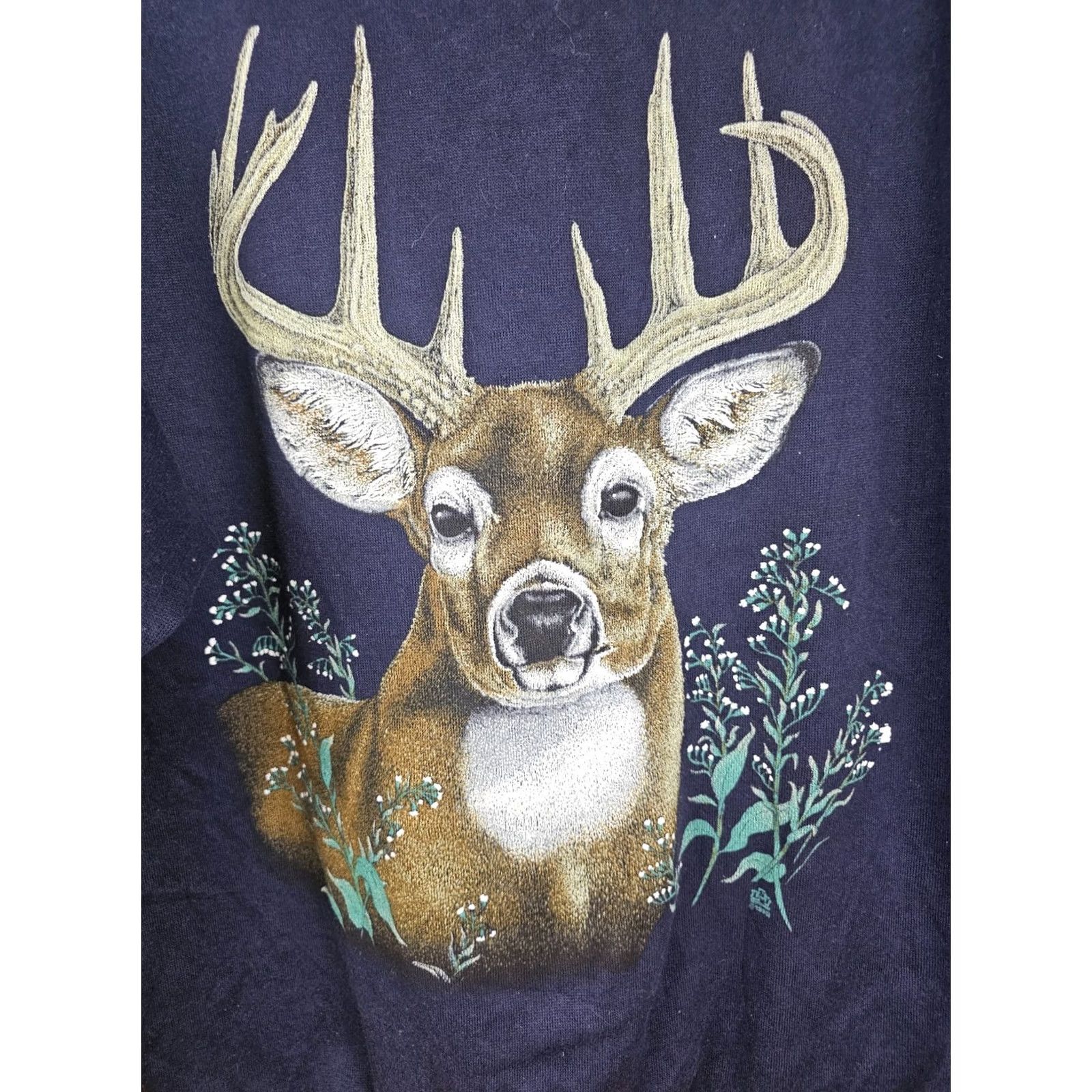 4SDESIGNS VINTAGE COTTON GROVE DESIGNS DEER NAVY SWEATSHIRT XLARGE Sweatshirt Mens Blue 1998 NWOT DEER NAVY XL Size US XL / EU 56 / 4 - 2 Thumbnail