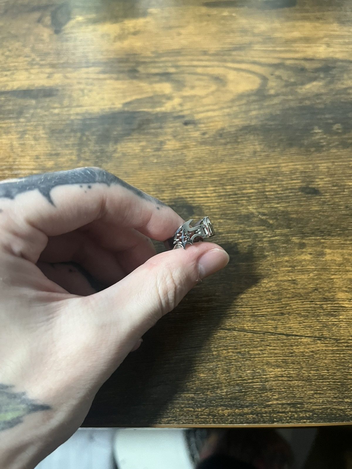Other Tyrant bat logo ring adjustable Size ONE SIZE - 2 Thumbnail