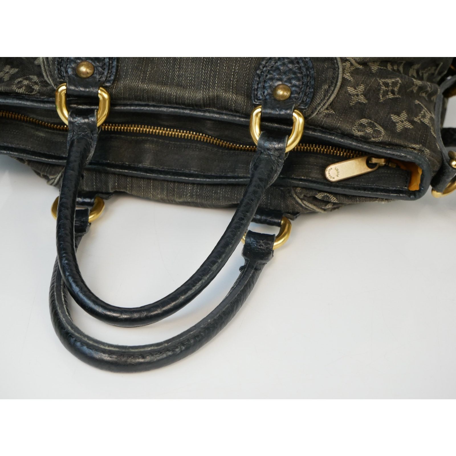Louis Vuitton Louis Vuitton Black Denim Neo Cabby Tote Size ONE SIZE - 14 Thumbnail
