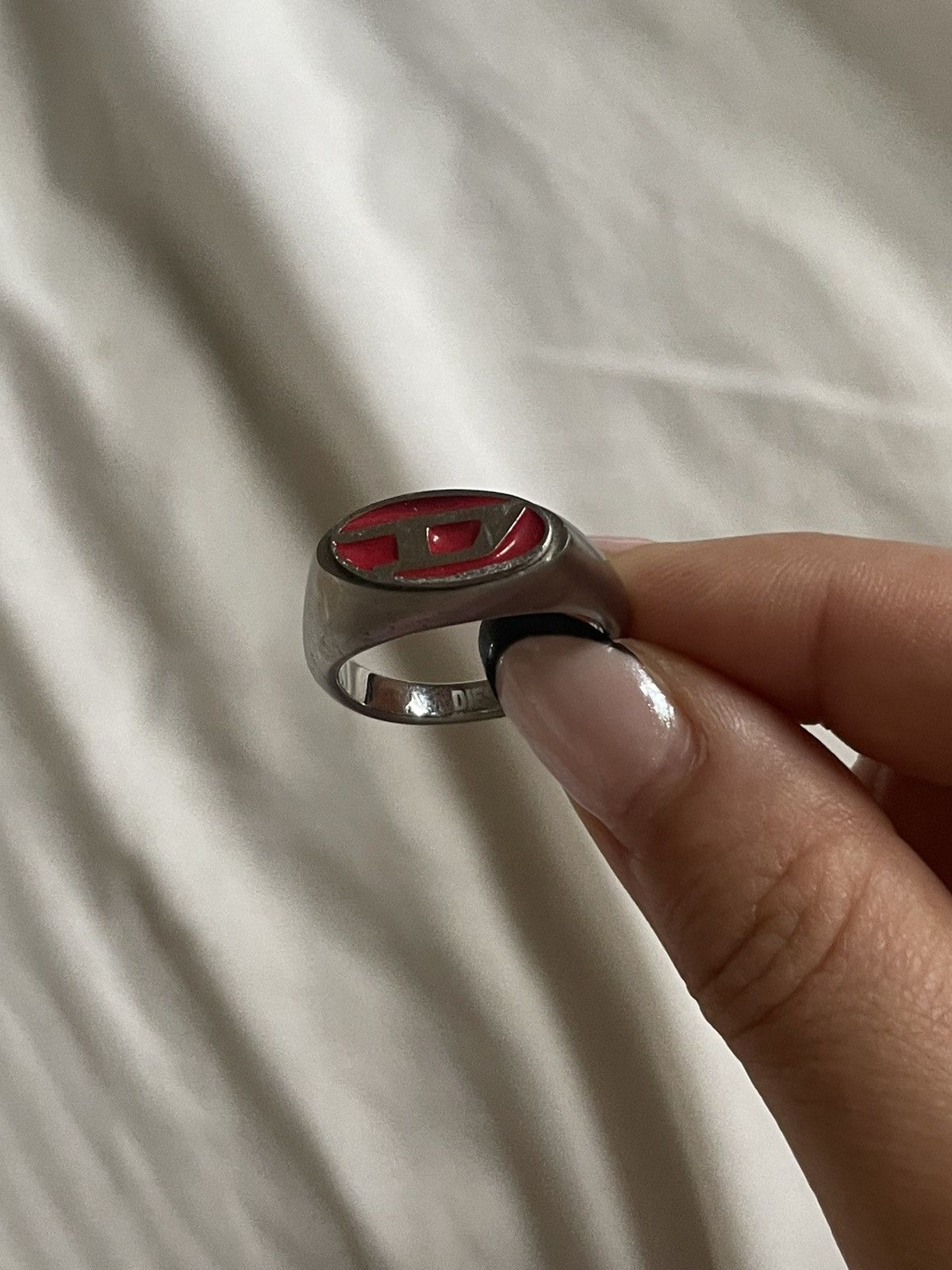 Diesel Diesel Enamel Ring Dx1444 Size 44 - 3 Thumbnail