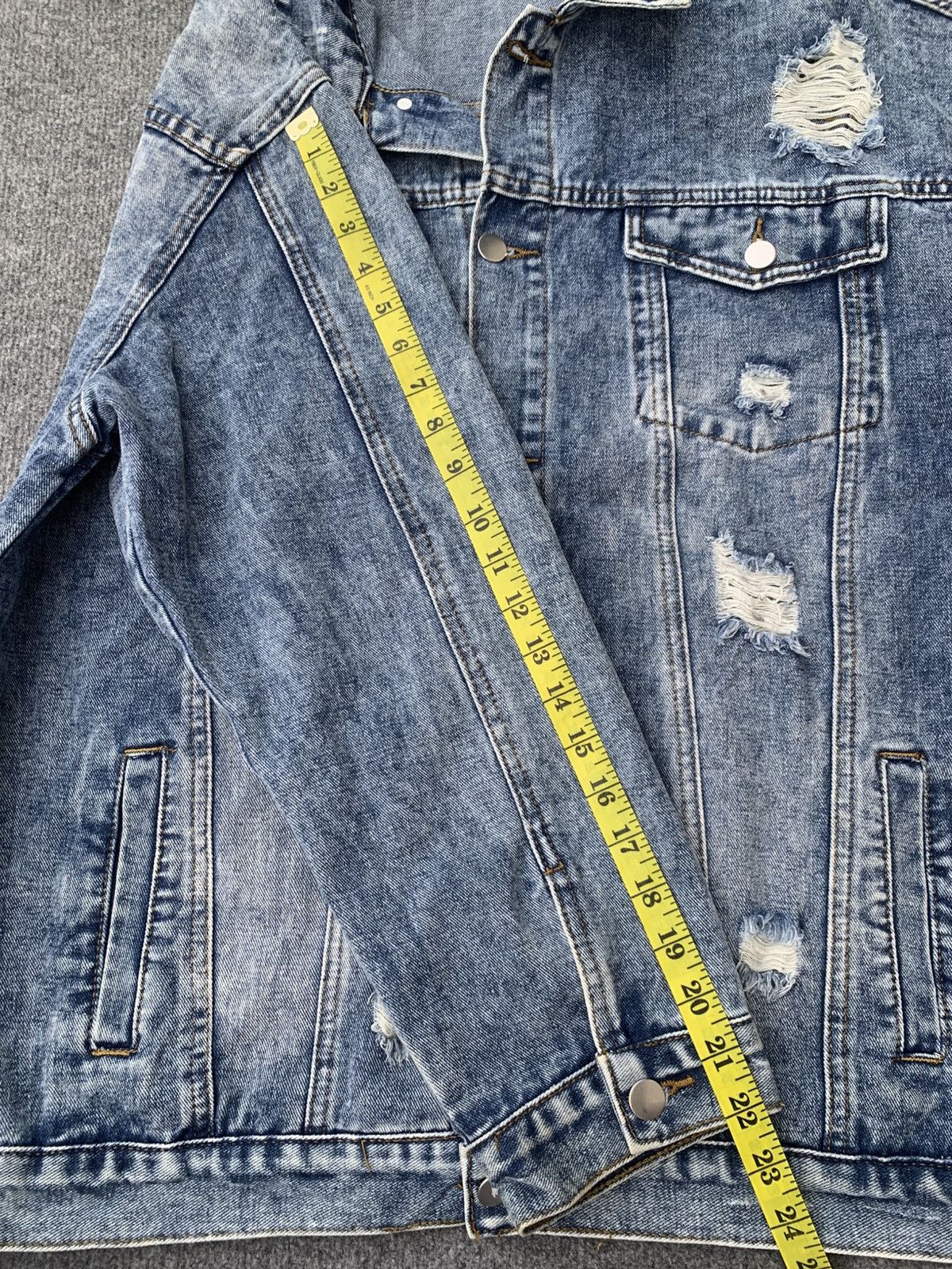Beauty Beast Distressed Manfinity denim jacket. Size US L / EU 52-54 / 3 - 6 Thumbnail