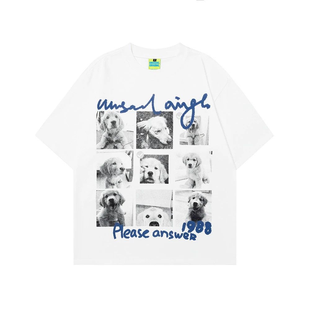 Vintage Men's loose dog letter print T-shirt Size US M / EU 48-50 / 2 - 1 Thumbnail
