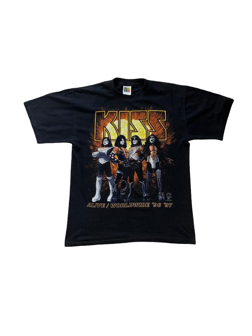 Band Tees Vintage Tshirt 90s Kiss Size US XL / EU 56 / 4 - 1 Thumbnail