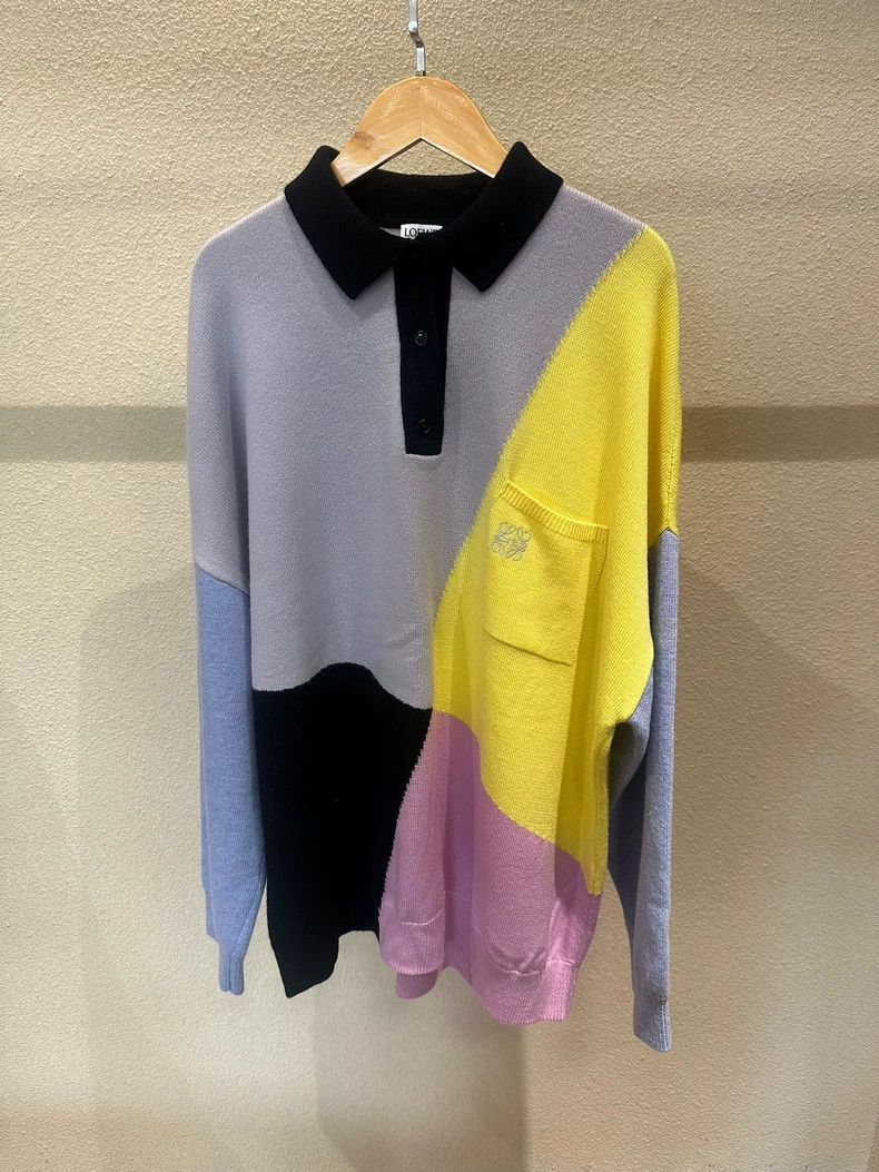 Loewe LOEWE Classic Logo embroidered p color wool sweater Size M / US 6-8 / IT 42-44 - 1 Thumbnail