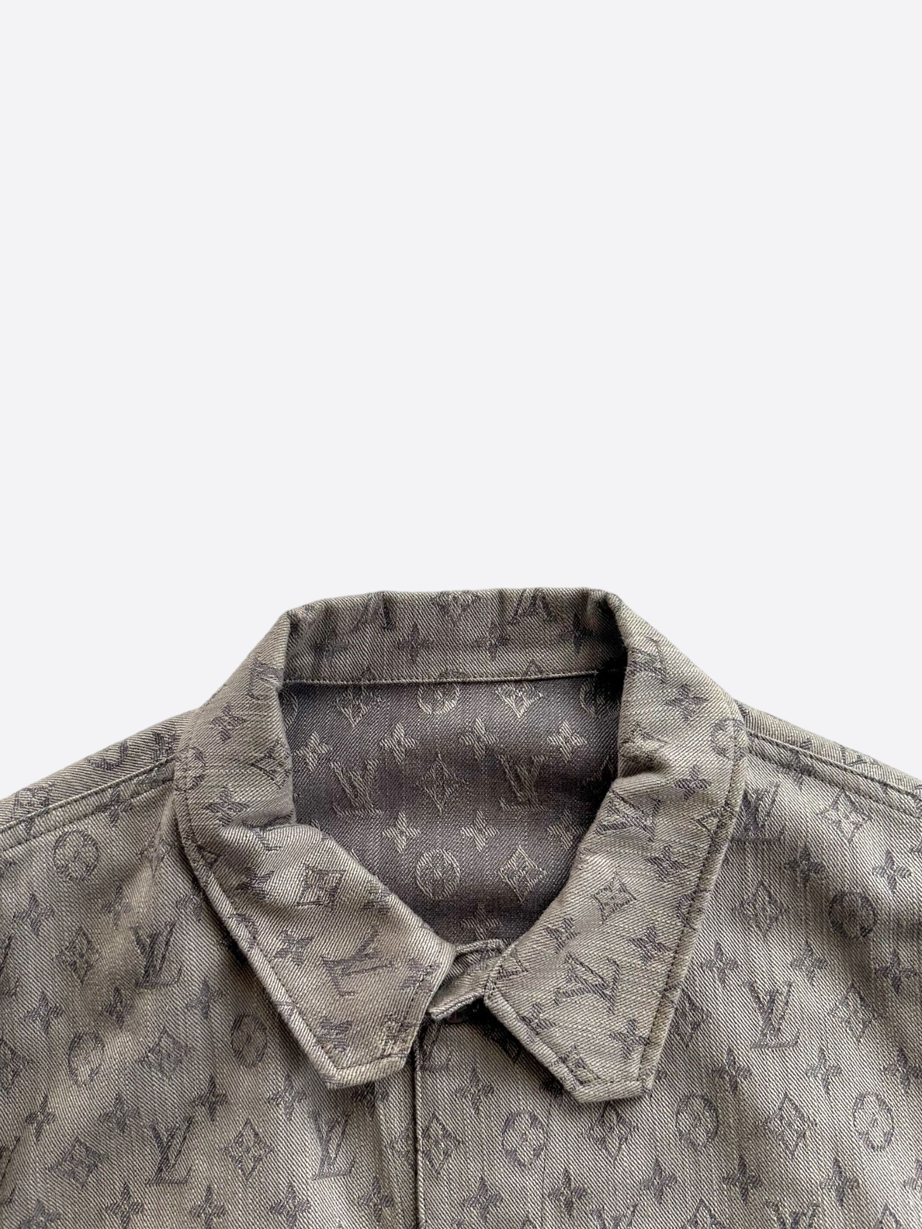 Louis Vuitton Louis Vuitton Grey Monogram Denim Jacket Size US XXL / EU 58 / 5 - 3 Thumbnail