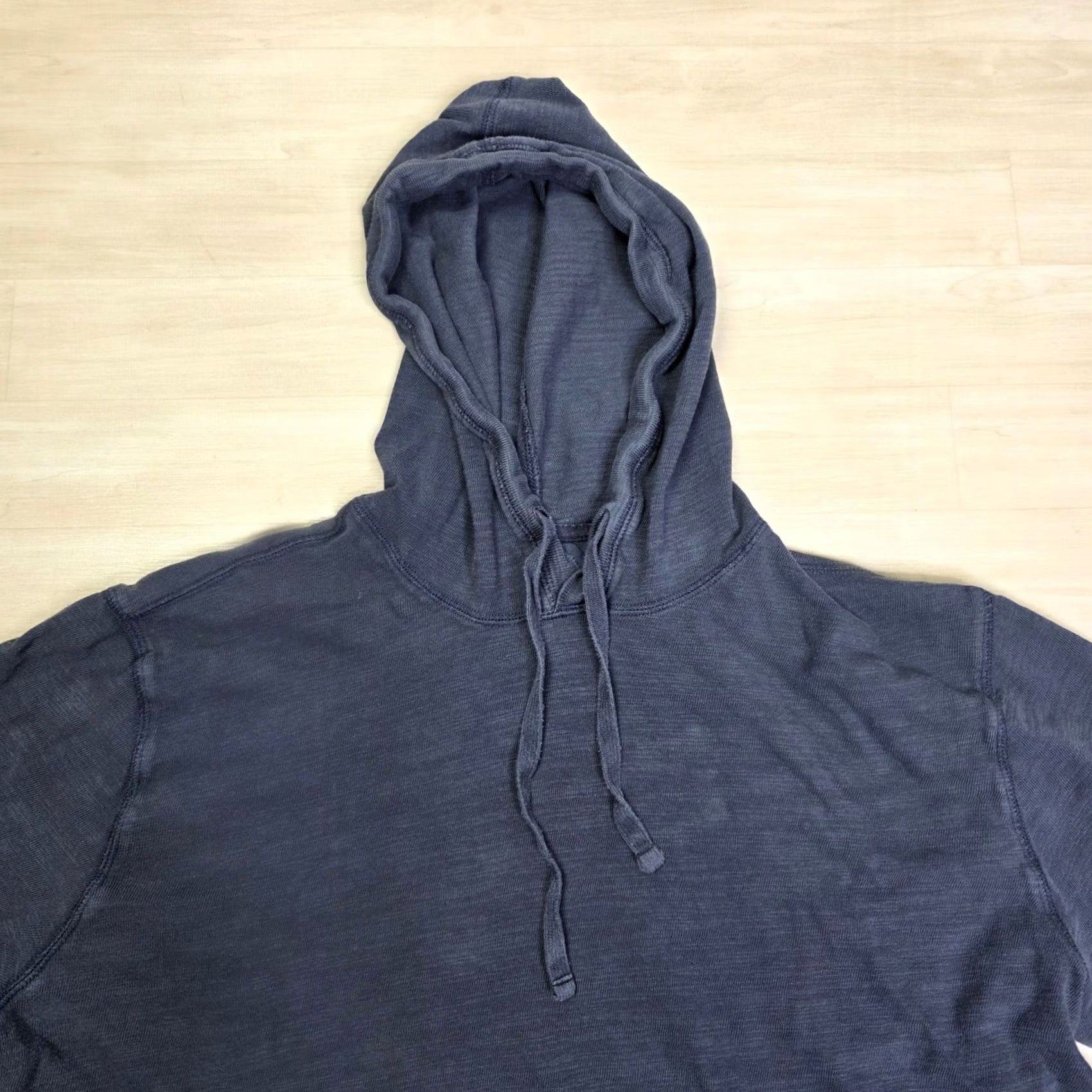 Faherty Faherty Hoodie Gray Pullover Lightweight Organic Cotton Men's XXL Pullover Hooded Sweatshirt Crew Neck Knit Logo Striped? Size US XXL / EU 58 / 5 - 6 Thumbnail