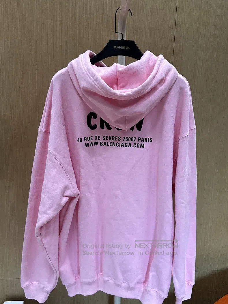 Balenciaga Balenciaga Pink hooded sweatshirt with letter print, size Size US XS / EU 42 / 0 - 2 Thumbnail