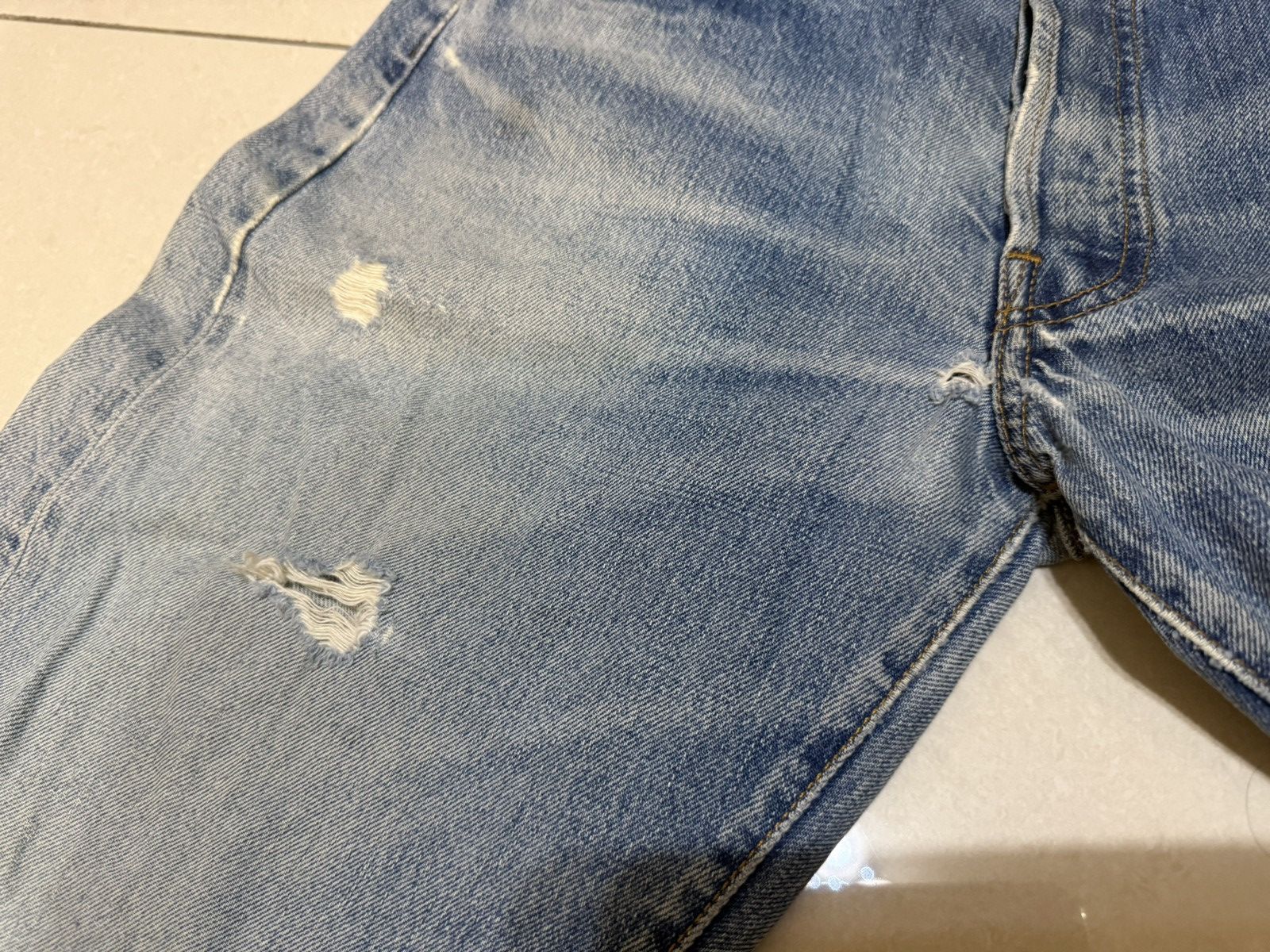 Levi's × Vintage Vintage 90s Levi's 501 Selvedge Made in USA Size US 28 / EU 44 - 3 Thumbnail