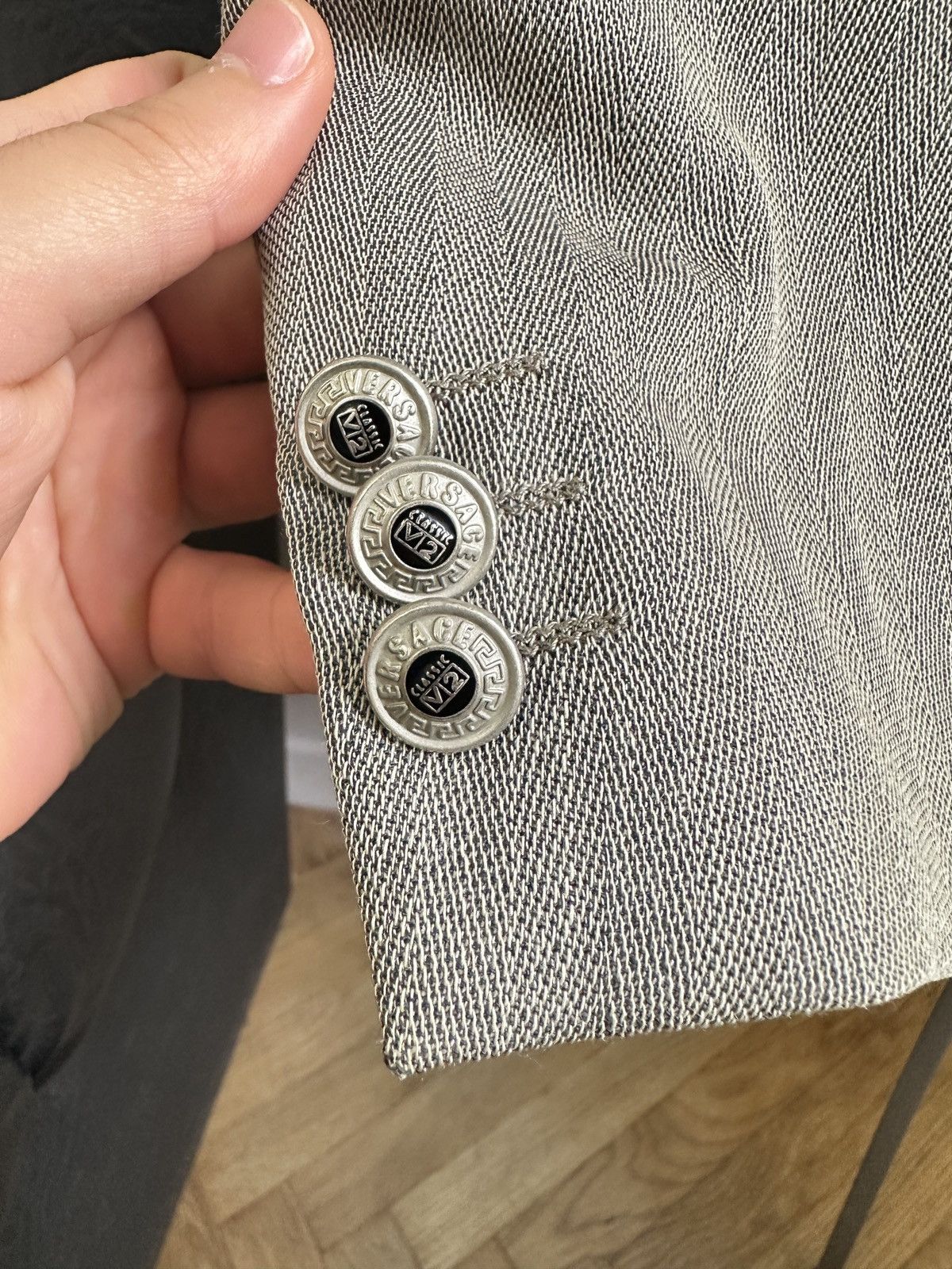 Versace Versace Classic V2 Vintage Grey Blazer Men's Size 50R - 4 Thumbnail
