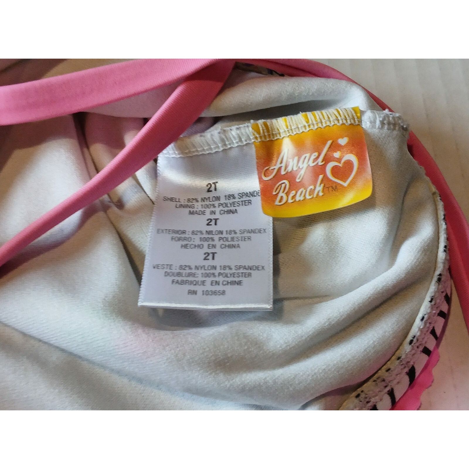 Other (2T) Angel Beach One Piece Swim Suit Size ONE SIZE - 1 Thumbnail