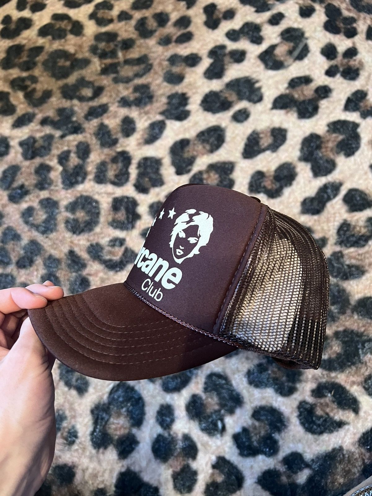 Vintage Arcane Club Trucker Hat Brown Puff Print Size ONE SIZE - 3 Thumbnail