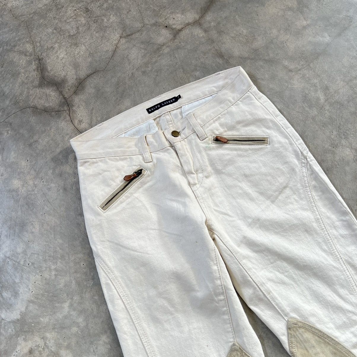 Polo Ralph Lauren Ralph Lauren Suede Pants Zip Pocket Flared Jeans Pants Size 28" / US 6 / IT 42 - 3 Thumbnail
