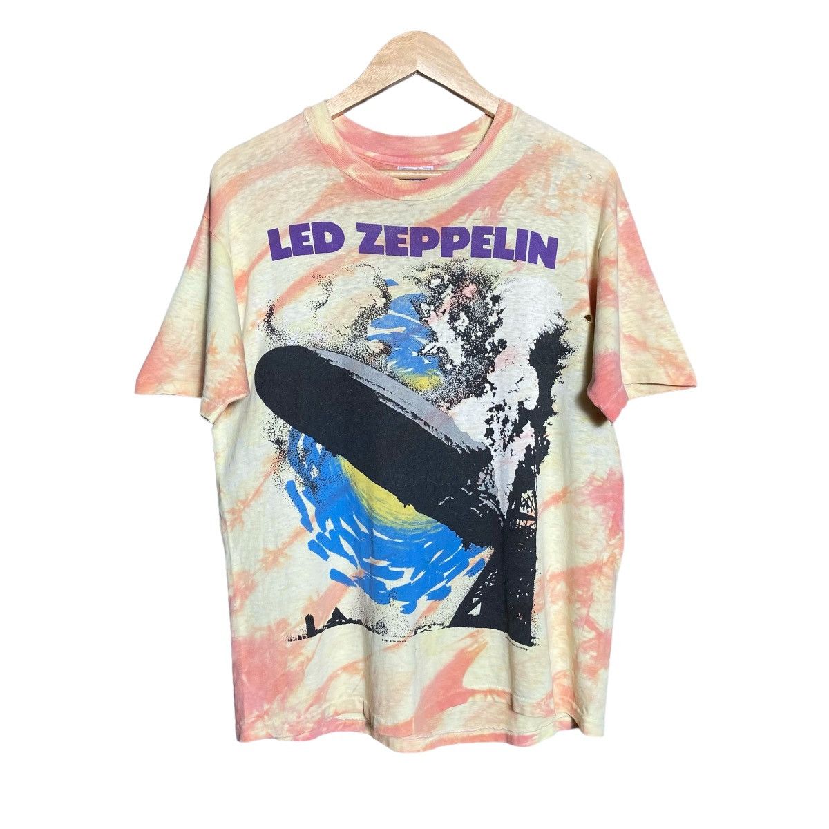 Band Tees Vintage 90s Led Zeppelin Band Tee / Distressed T-Shirt Size US L / EU 52-54 / 3 - 1 Thumbnail