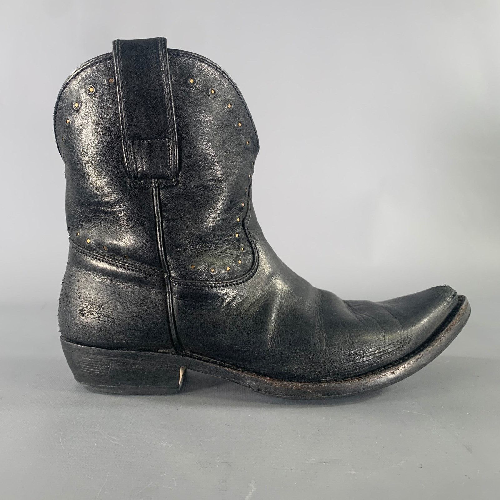 Golden Goose GOLDEN GOOSE Size 8 Black Leather Western Boots Size US 8 / IT 38 - 2 Thumbnail