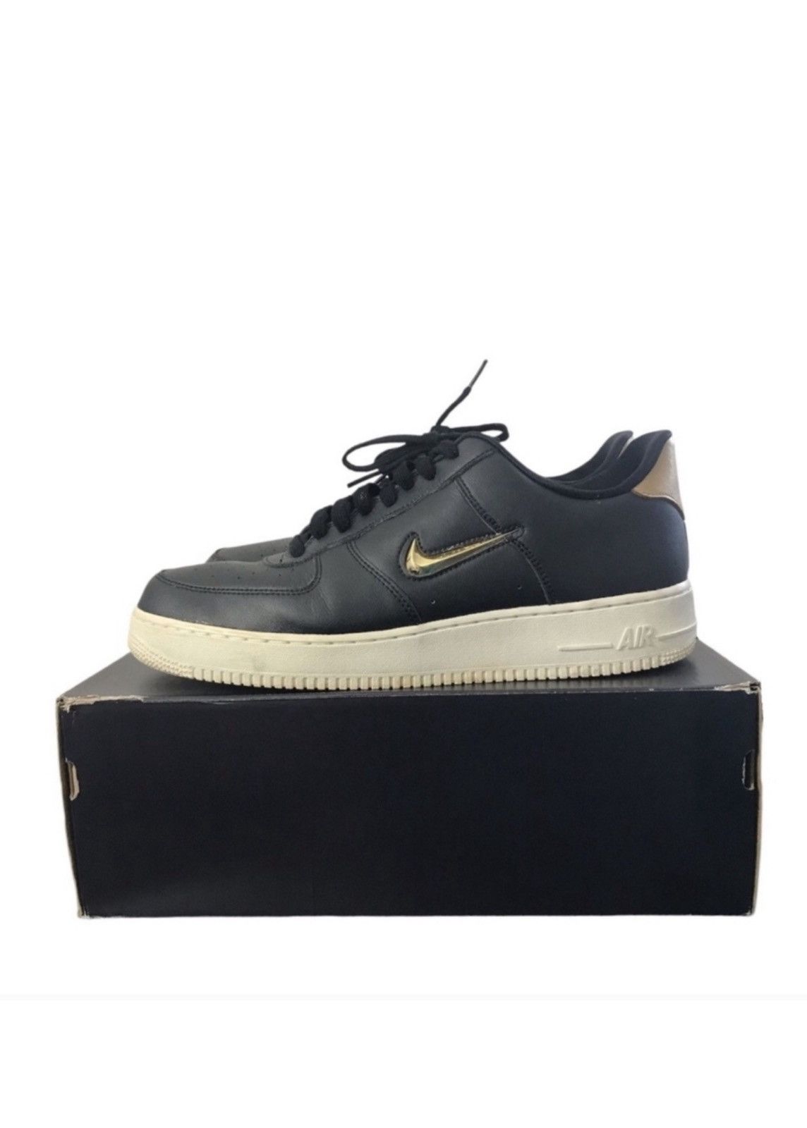 Nike Nike Air Force 1 Low Jewel BLK Metallic Gold AJ9507-003 13 Size US 13 / EU 46 - 1 Thumbnail