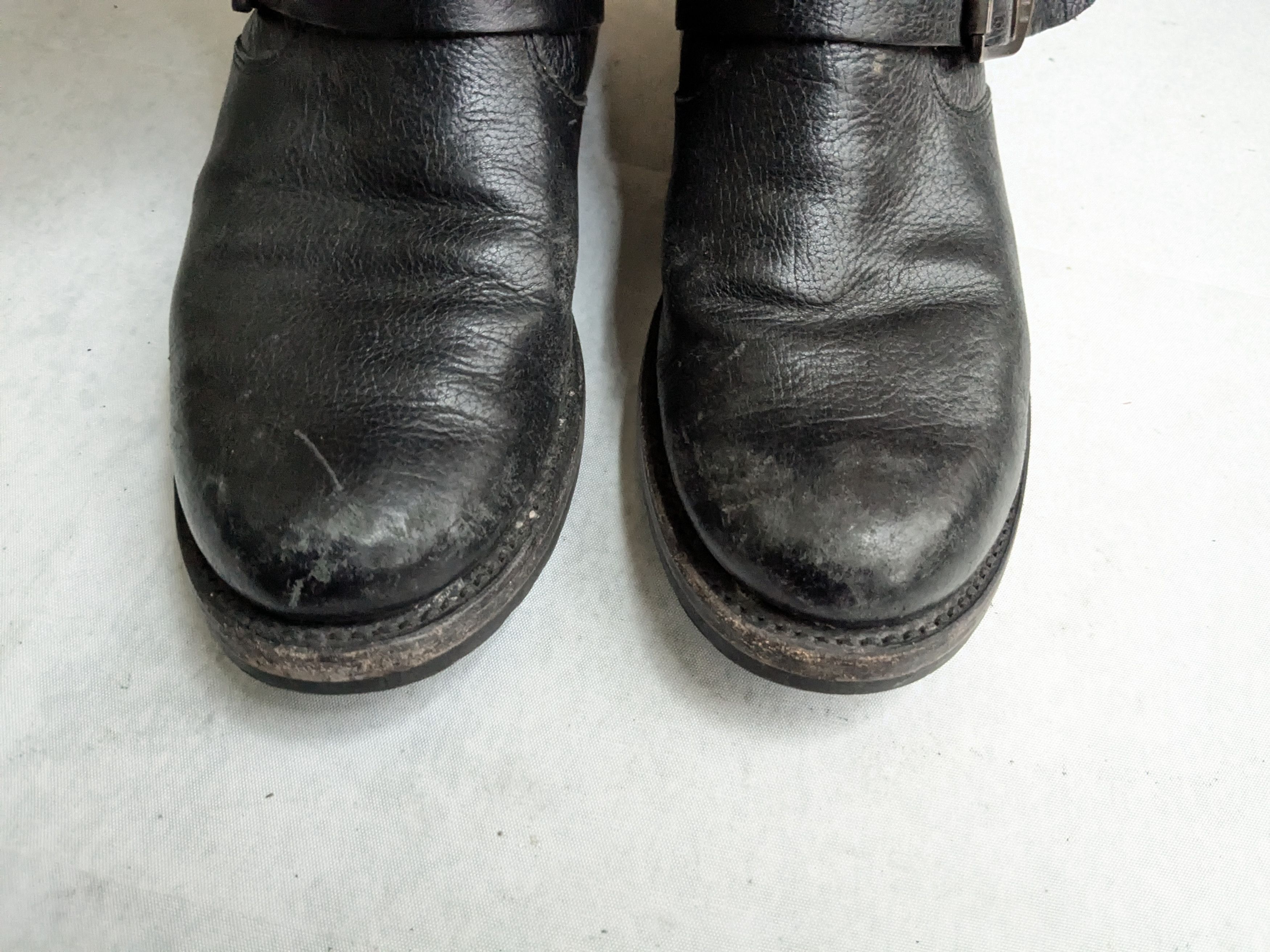 Frye Frye Engineer Boots Black Leather 7 Leather Buckle Size US 7 / EU 40 - 4 Thumbnail