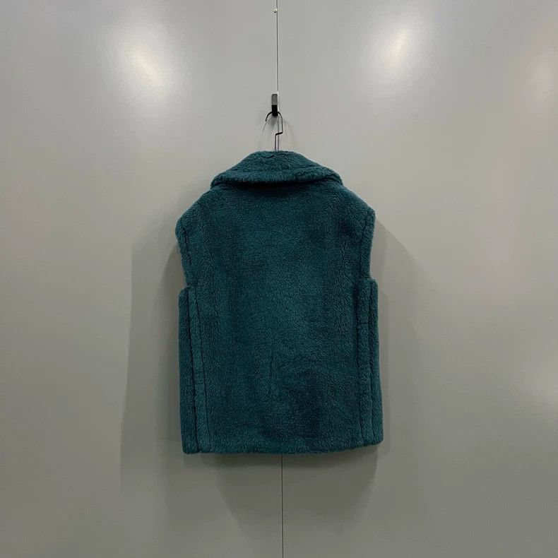 Max Mara Max Mara Libano Turquoise Fleece Vest Size M / US 6-8 / IT 42-44 - 2 Thumbnail