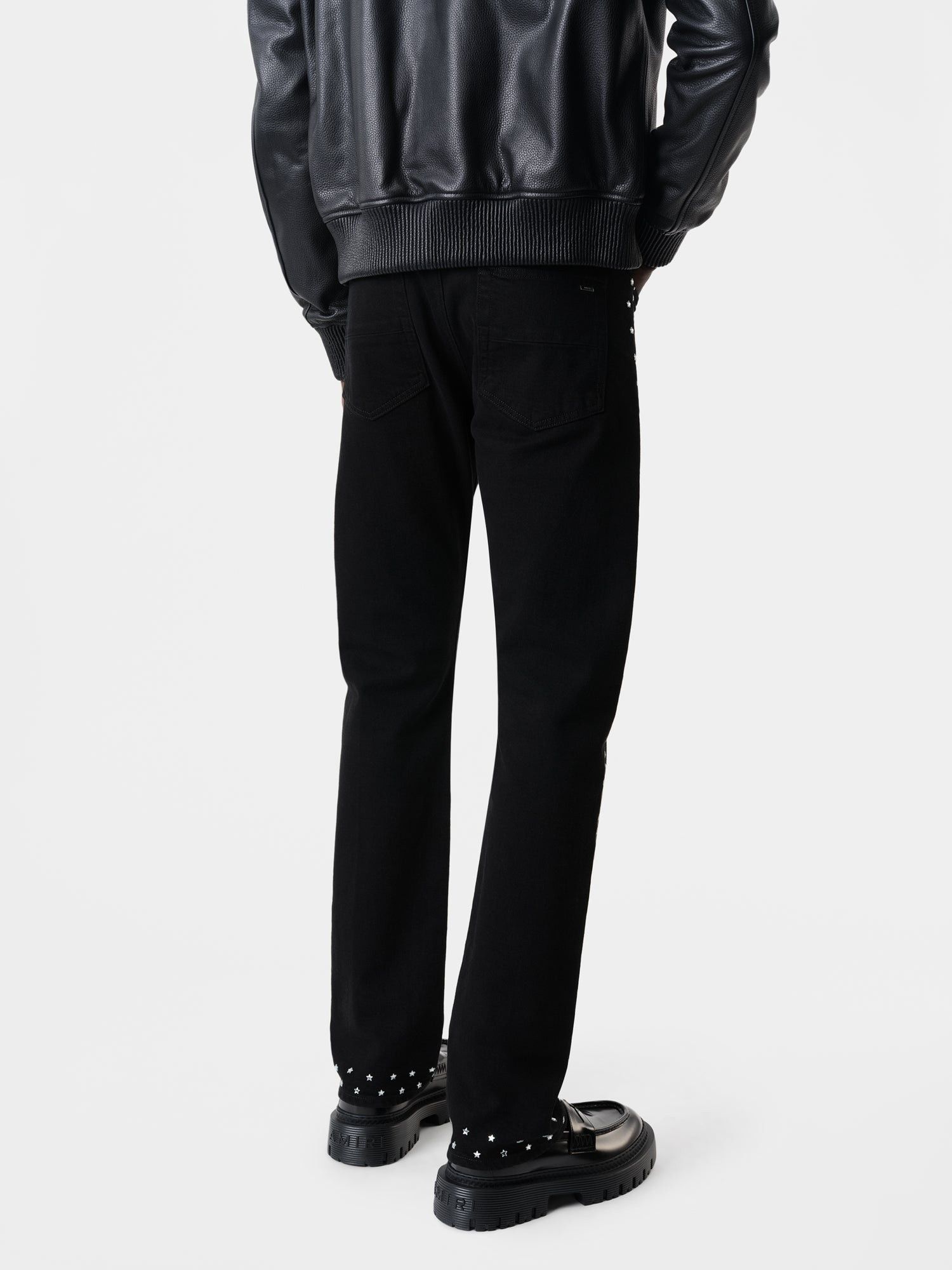 Amiri oc11z1125 Star Crystal Slim Jeans in Black Size US 32 / EU 48 - 5 Thumbnail