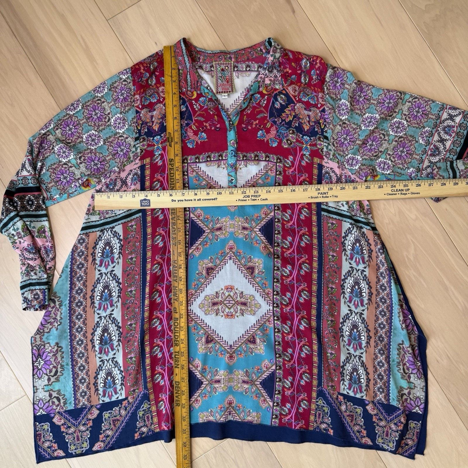 Johnny Was Johnny Was Meco Scarf Print Tunic Women's Large Multicolor Size L / US 10 / IT 46 - 3 Thumbnail
