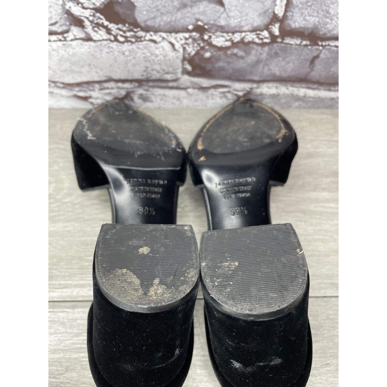 Other JENNI KAYNE Black Velvet D’ Orsay Block Heel Pointed Shoes W Size US 9 / IT 39 - 15 Thumbnail