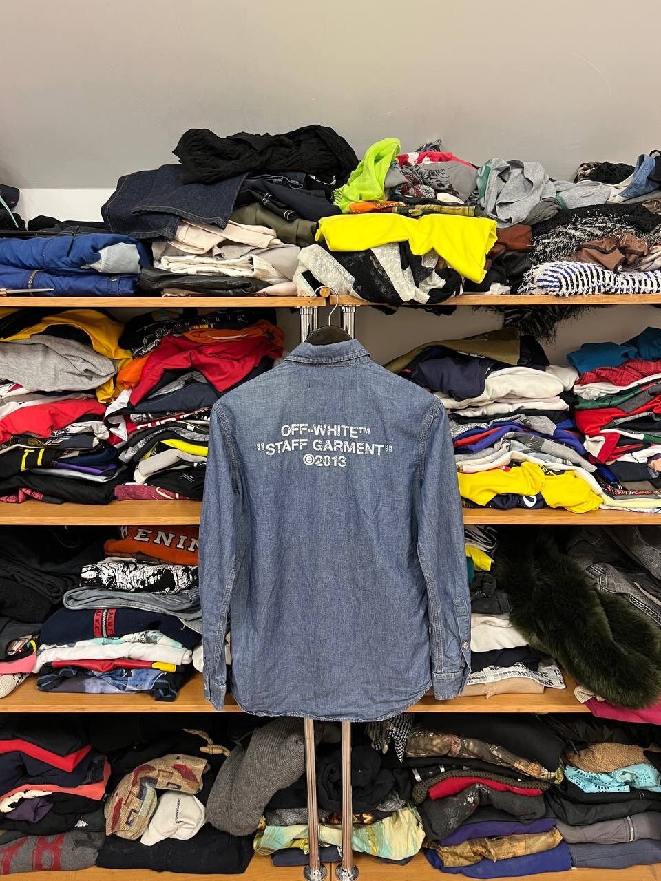 Off-White Off White Staff Garment Hype Logo Shirt Button Up Size US XS / EU 42 / 0 - 2 Thumbnail
