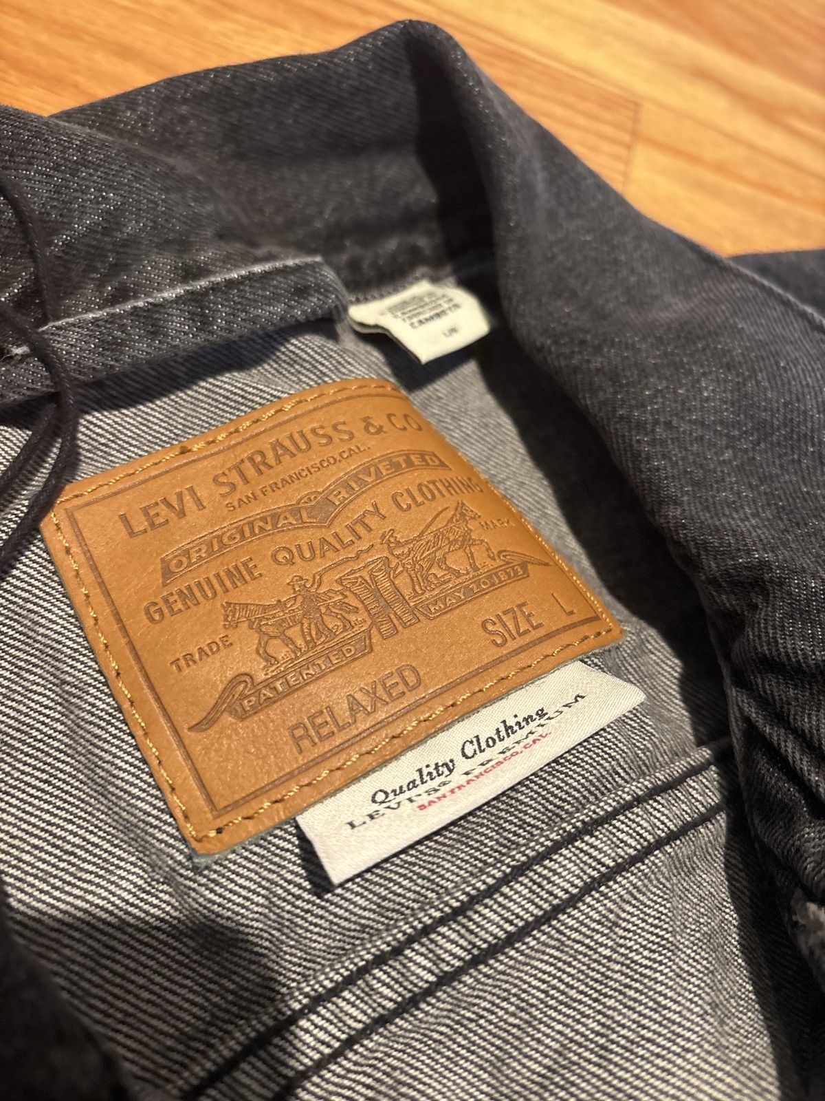 Levi's [Archive] Levis Denim Bomber Jacket Size US L / EU 52-54 / 3 - 3 Thumbnail