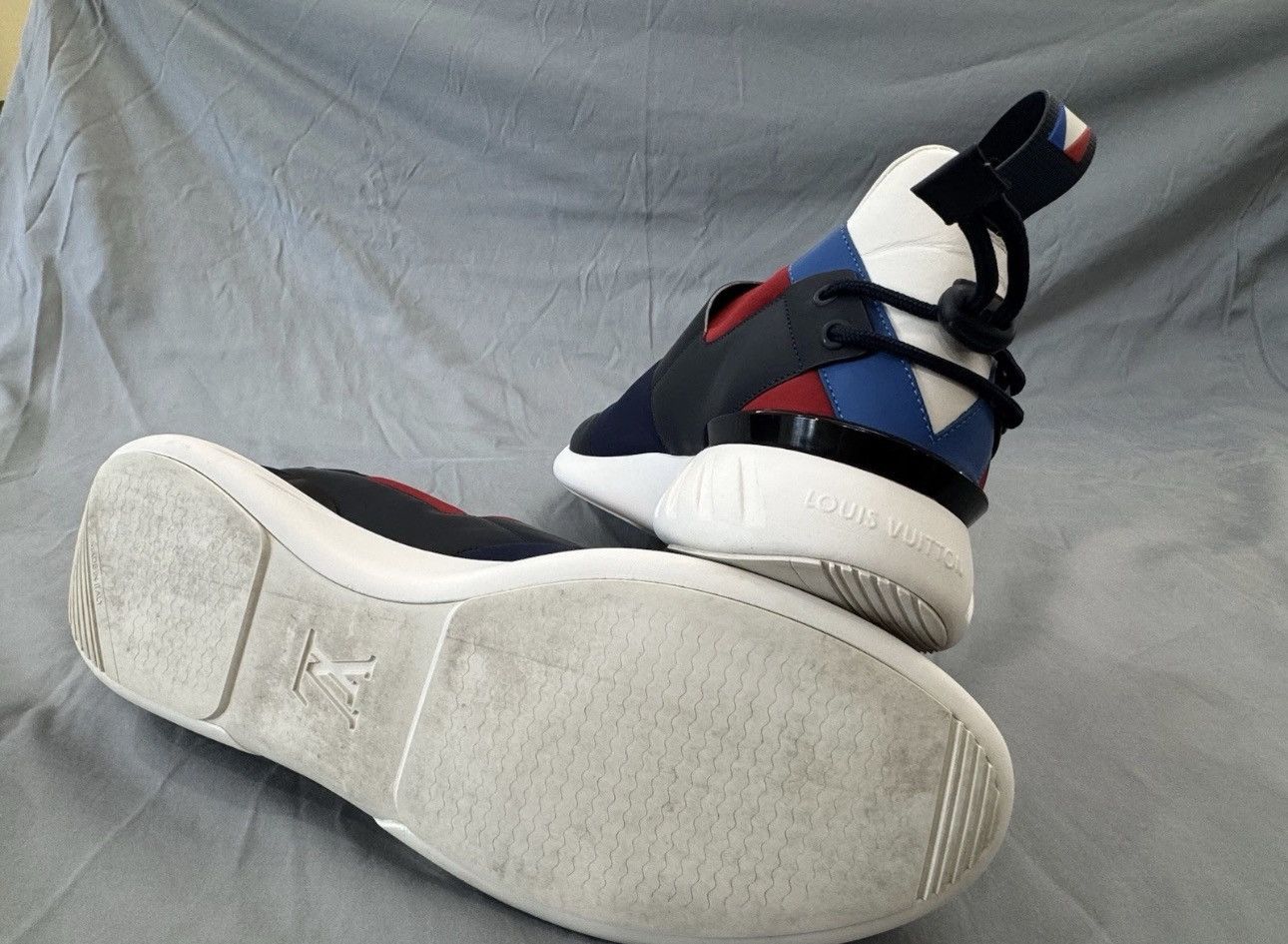 Louis Vuitton Louis Vuitton America’s Cup ‘17 Sneaker Navy Red White US 13 Size US 12 / EU 45 - 11 Thumbnail