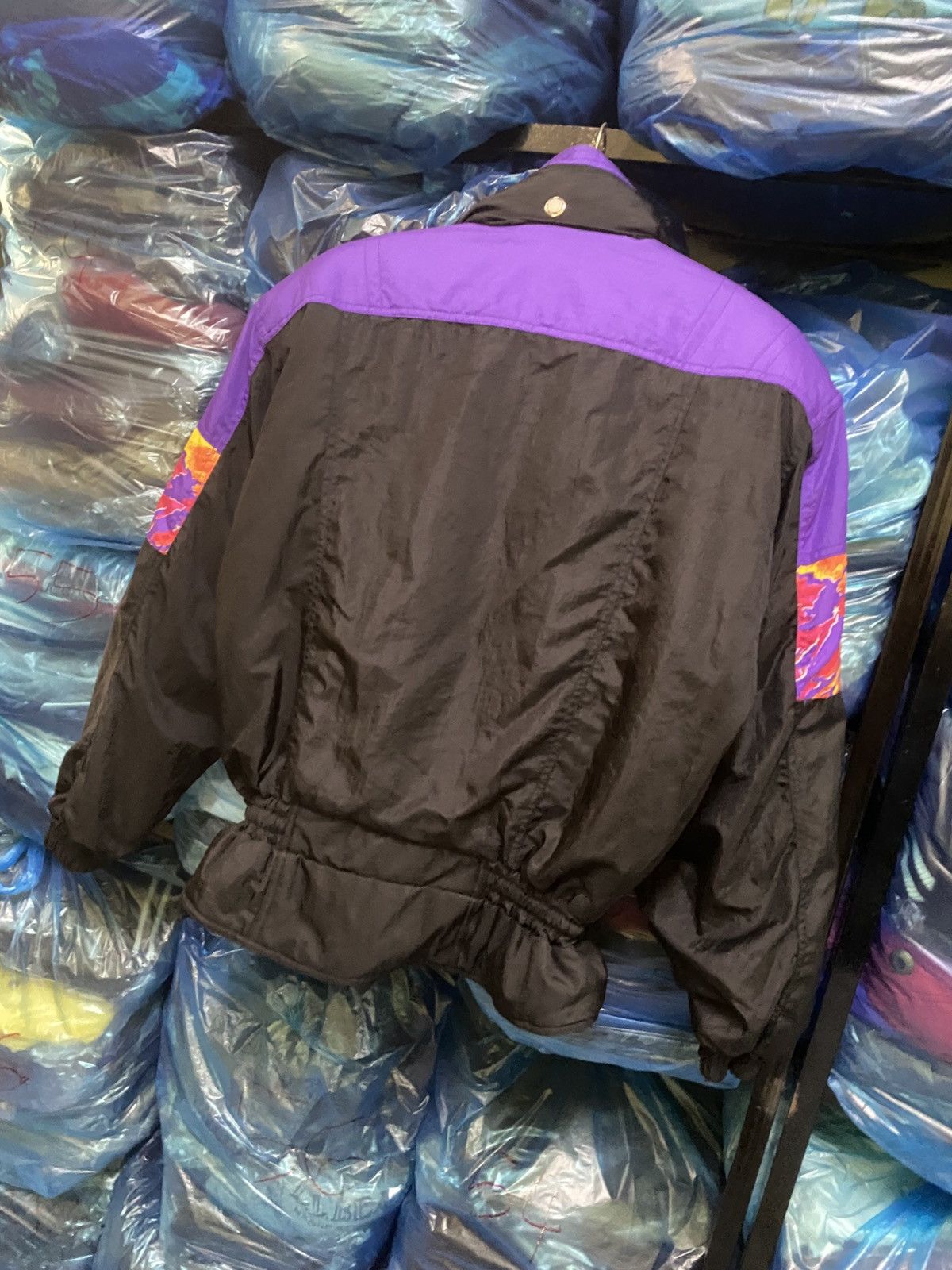 CB Sports Vintage Perjeni Sport Purple Abstract Windbreaker Jacket Size US M / EU 48-50 / 2 - 9 Thumbnail