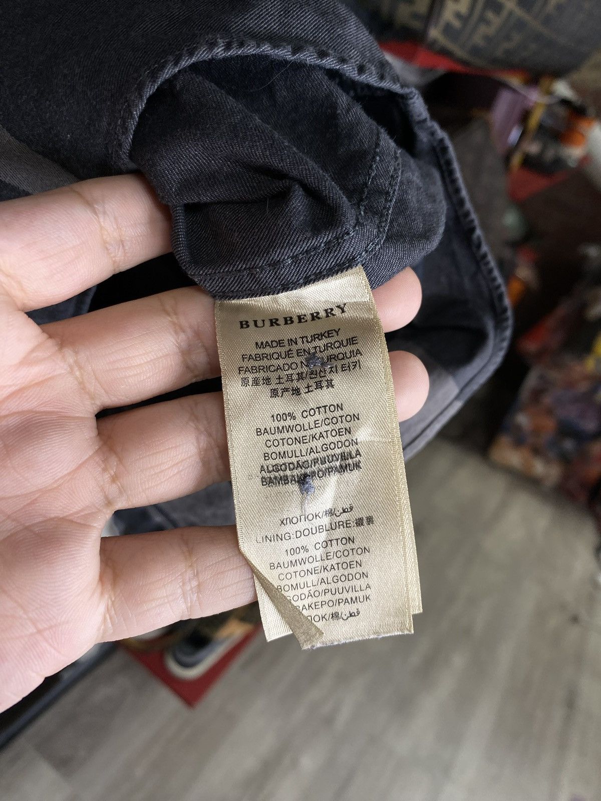 Burberry Button Up Men’s Short Sleeve T-Shirt Size Small