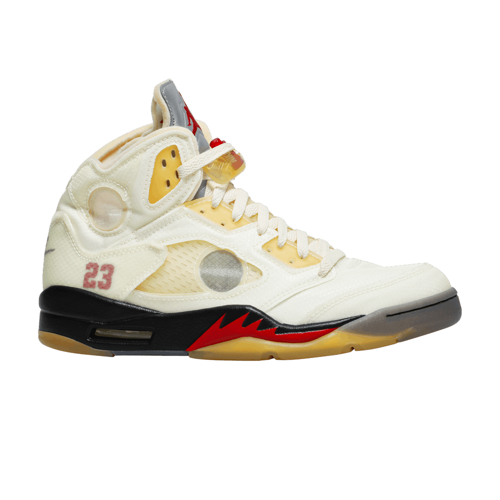 image of Off-White X Air Jordan 5 Sp Sail Shoes in Cream, Men's (Size 9)