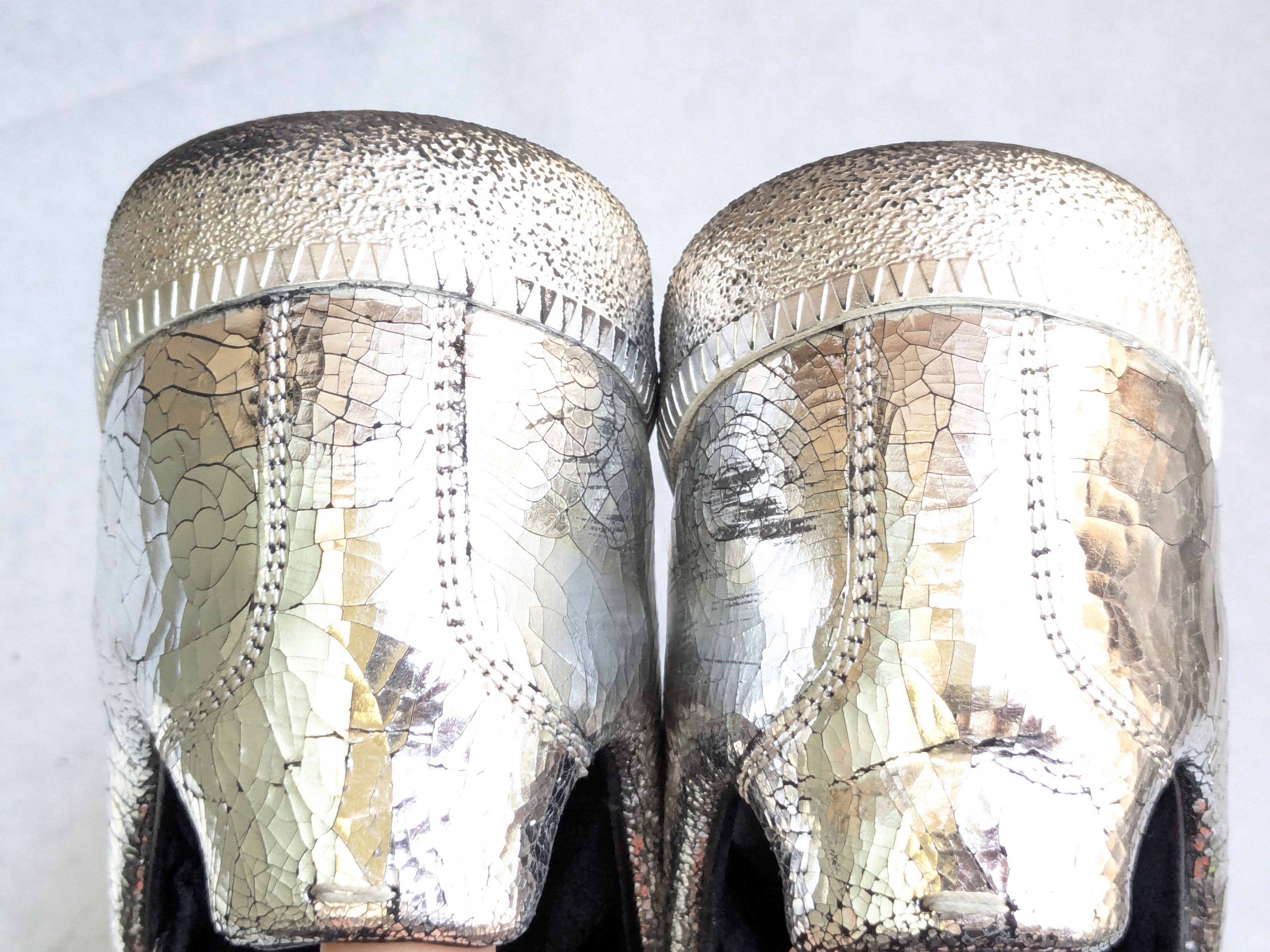 Maison Margiela Maison Margiela Replica GAT Silver Black Cracked 9 42 Size US 9 / EU 42 - 12 Thumbnail