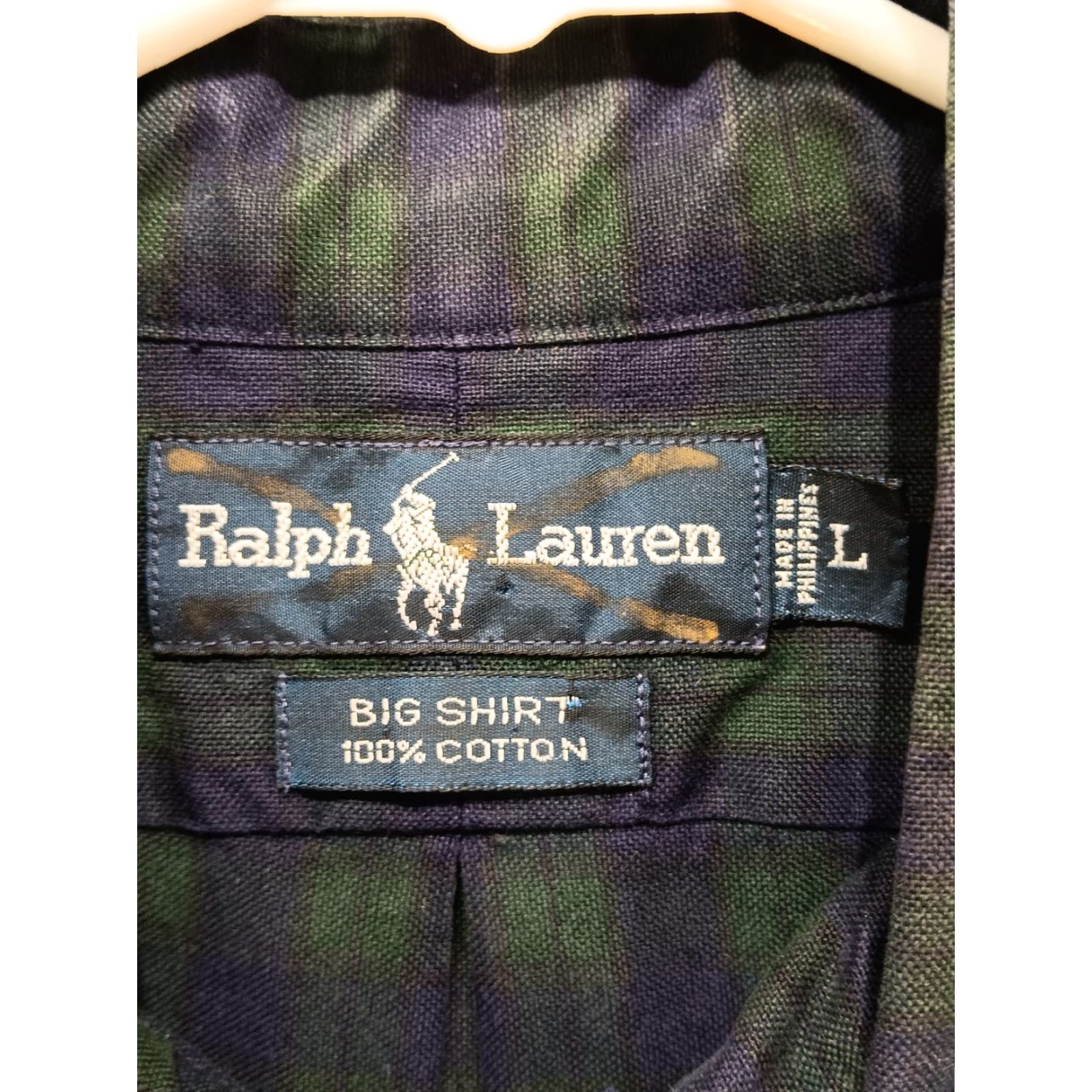 Ralph Lauren VTG Ralph Lauren Shirt Men L Blue Green Plaid Button Up Long Sleeve Big Shirt Size US L / EU 52-54 / 3 - 5 Thumbnail