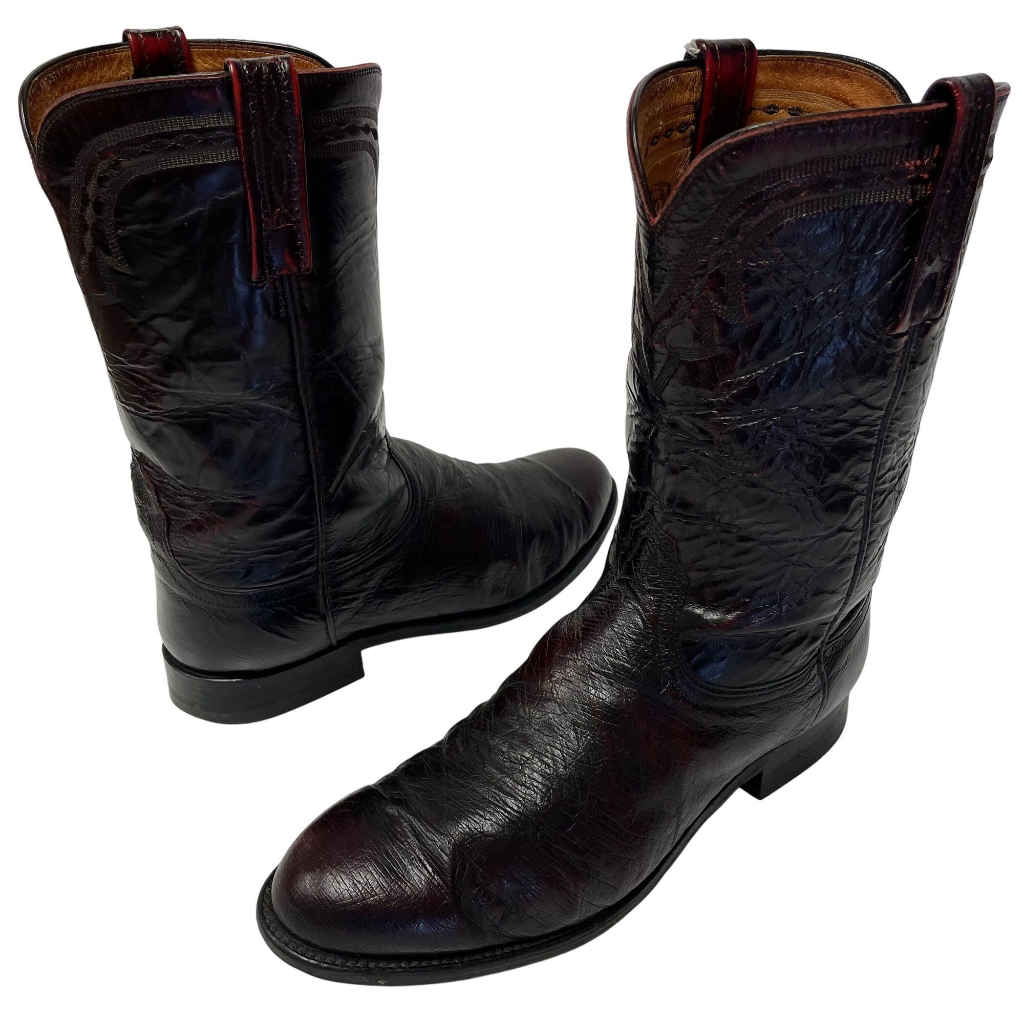 Lucchese Lucchese 2000 Cowboy Western SMOOTH OSTRICH Roper Boots Size US 8.5 / EU 41-42 - 2 Thumbnail
