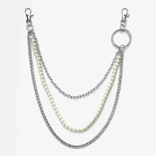 Jewelry Triple Layer Dice Wallet Chain, Pants Chain Size ONE SIZE - 8 Thumbnail