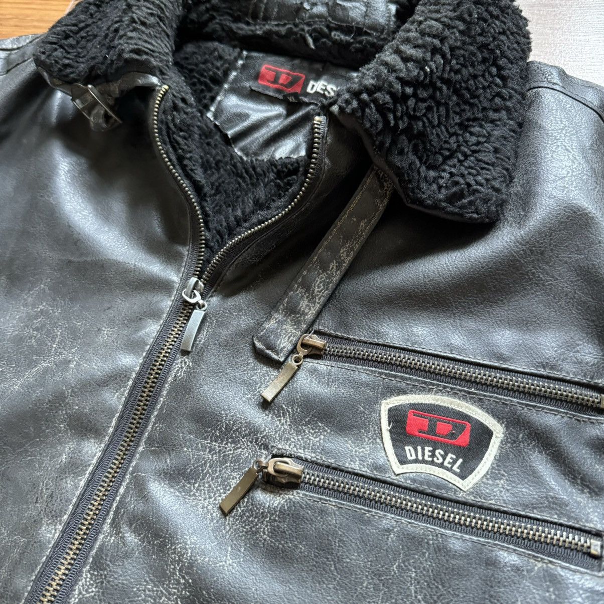 Diesel × Vintage Vintage diesel leather jacket Size US XL / EU 56 / 4 - 3 Thumbnail