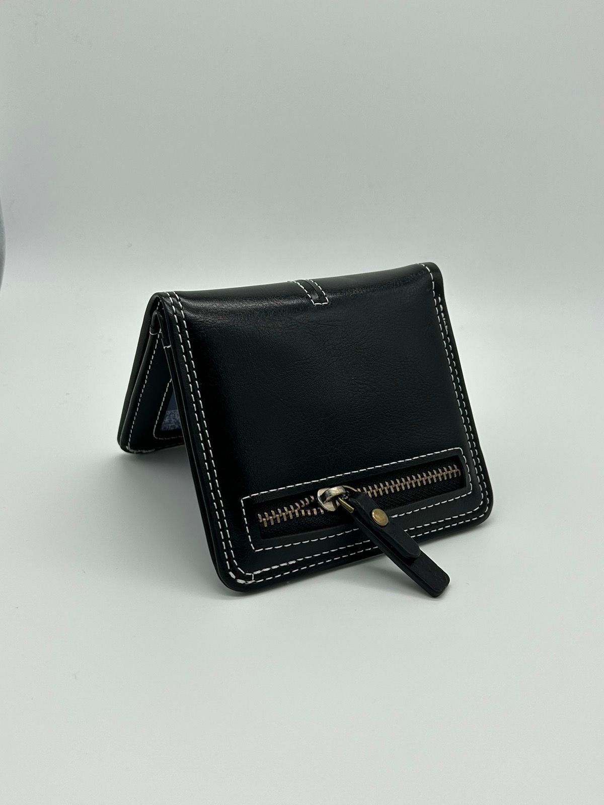 Japanese Brand Y2K Leather Cross Wallet (black) Size ONE SIZE - 3 Thumbnail
