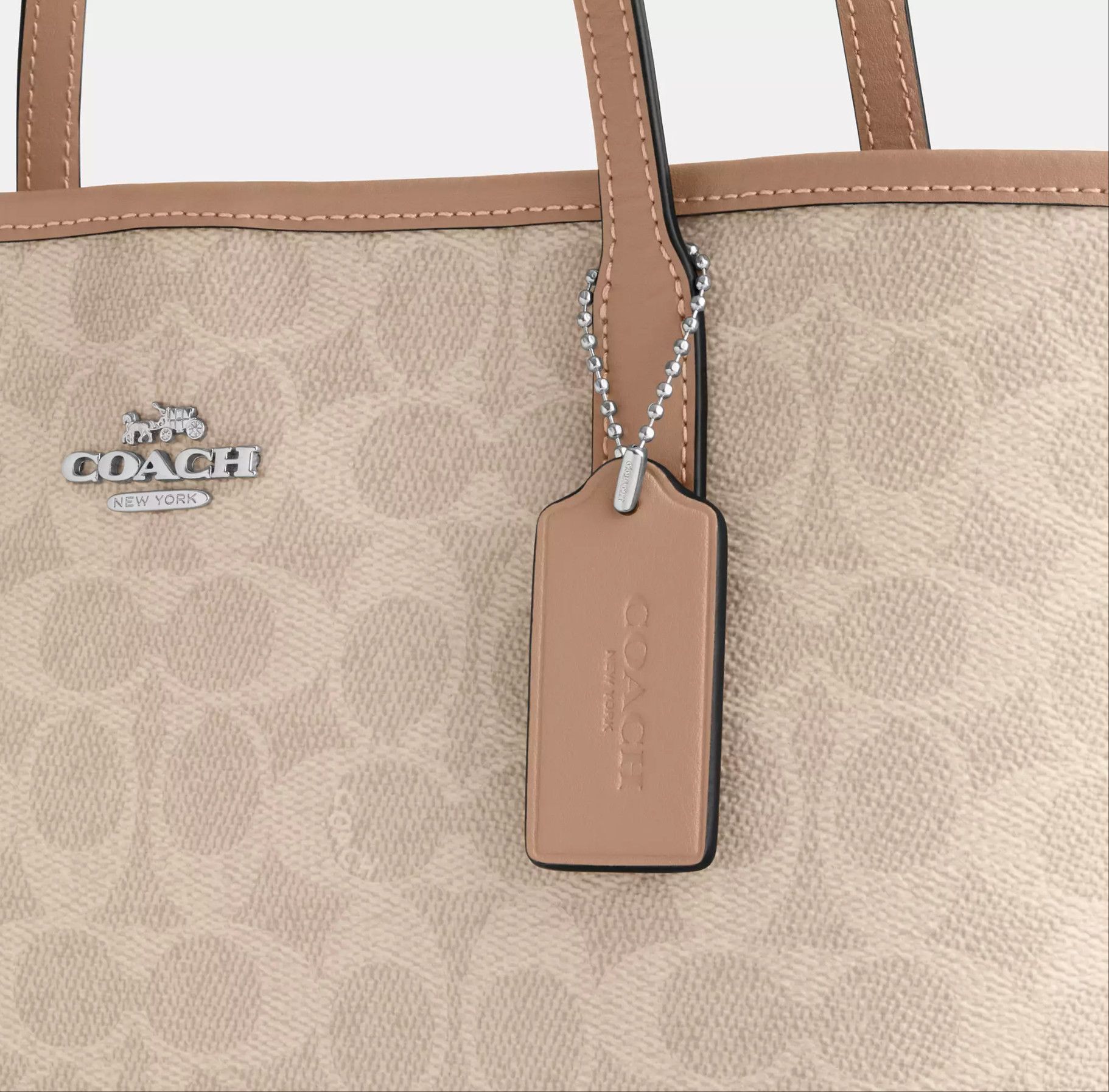 Coach Medium City Tote Bag In Signature Canvas CDX82 Size ONE SIZE - 15 Thumbnail