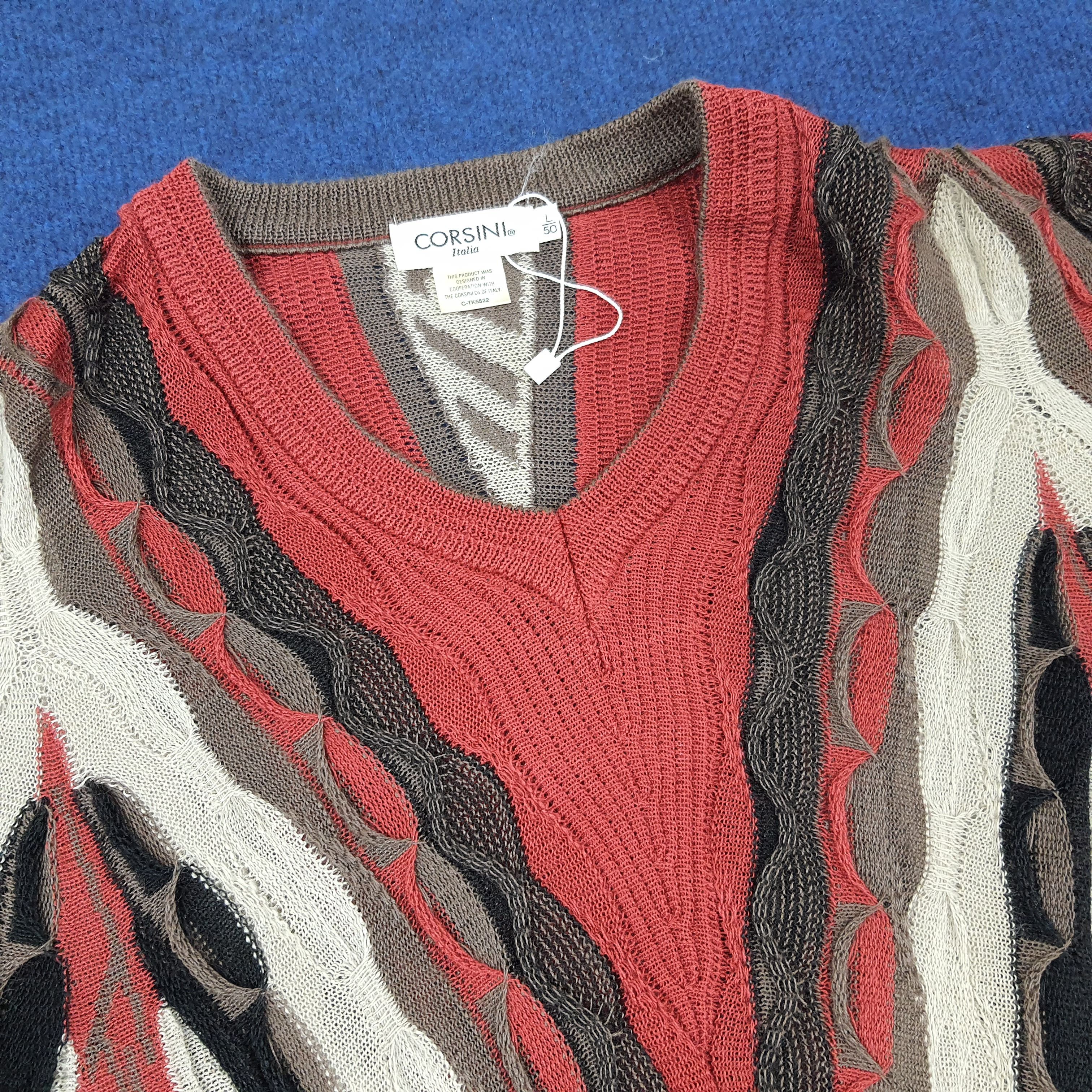 Other Vintage CORSINI Italia Designer Sweatshirt C240N16 Size US L / EU 52-54 / 3 - 2 Thumbnail