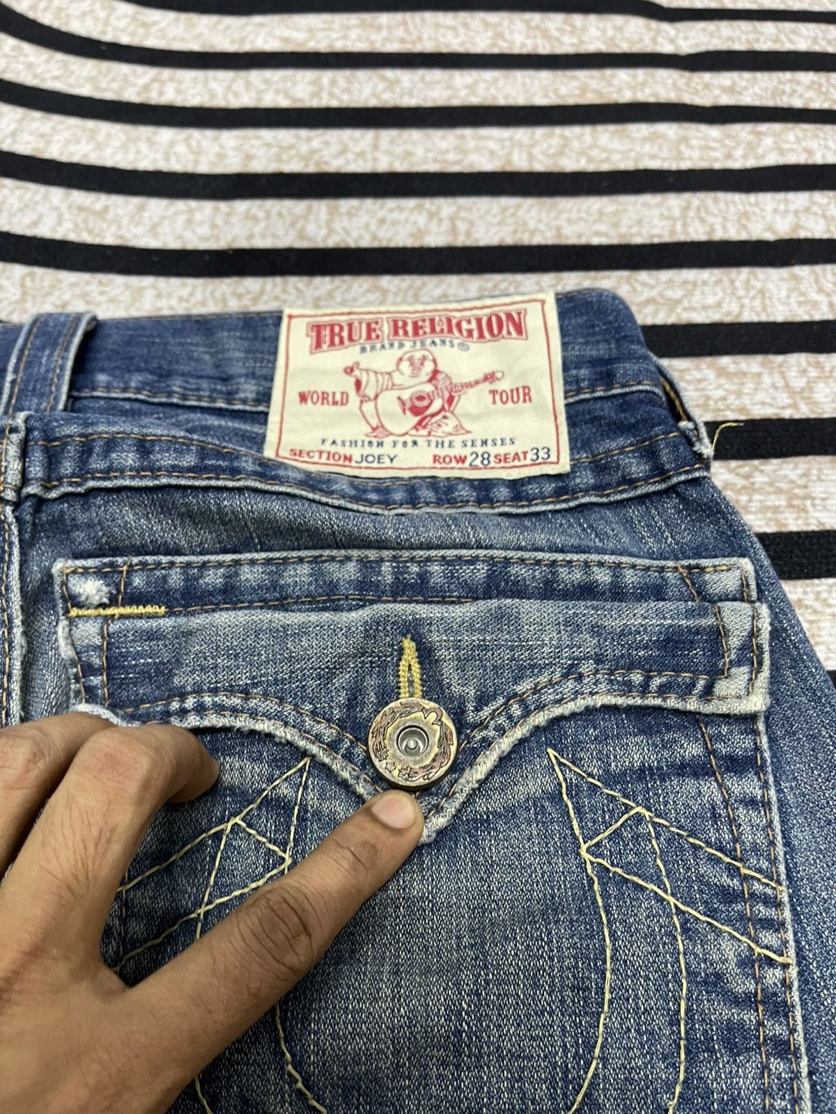 True Religion 90s TRUE RELIGION FLARE DENIM JEANS Size US 30 / EU 46 - 19 Thumbnail