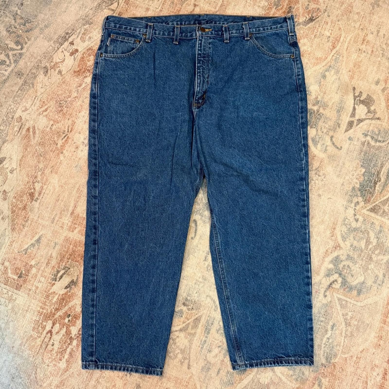 Carhartt Carhartt Men's Relaxed Fit Denim Blue Jeans – 46x28 Size US 44 / EU 60 - 1 Thumbnail